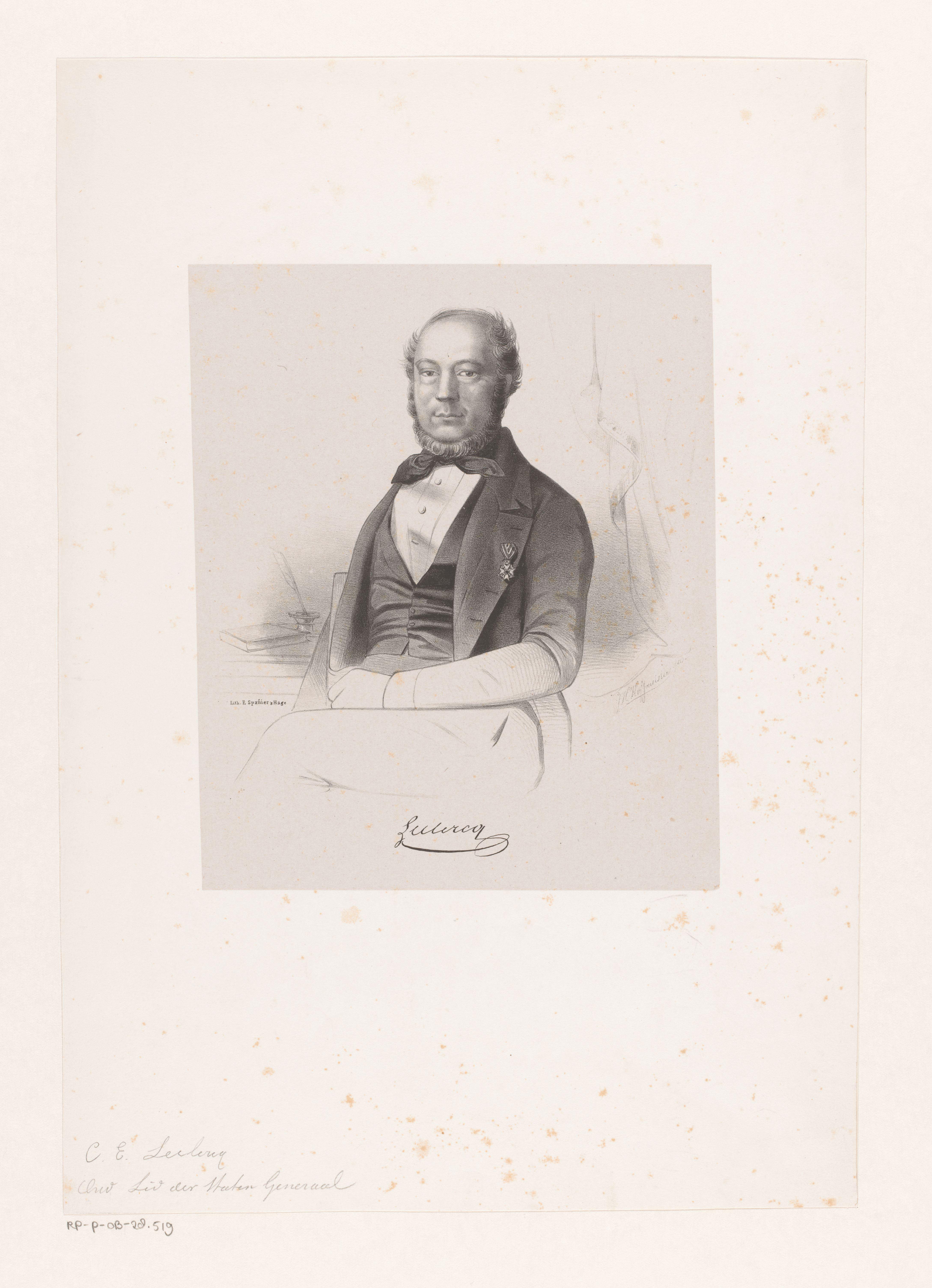 Portret van ambtenaar C.E. Leclercq