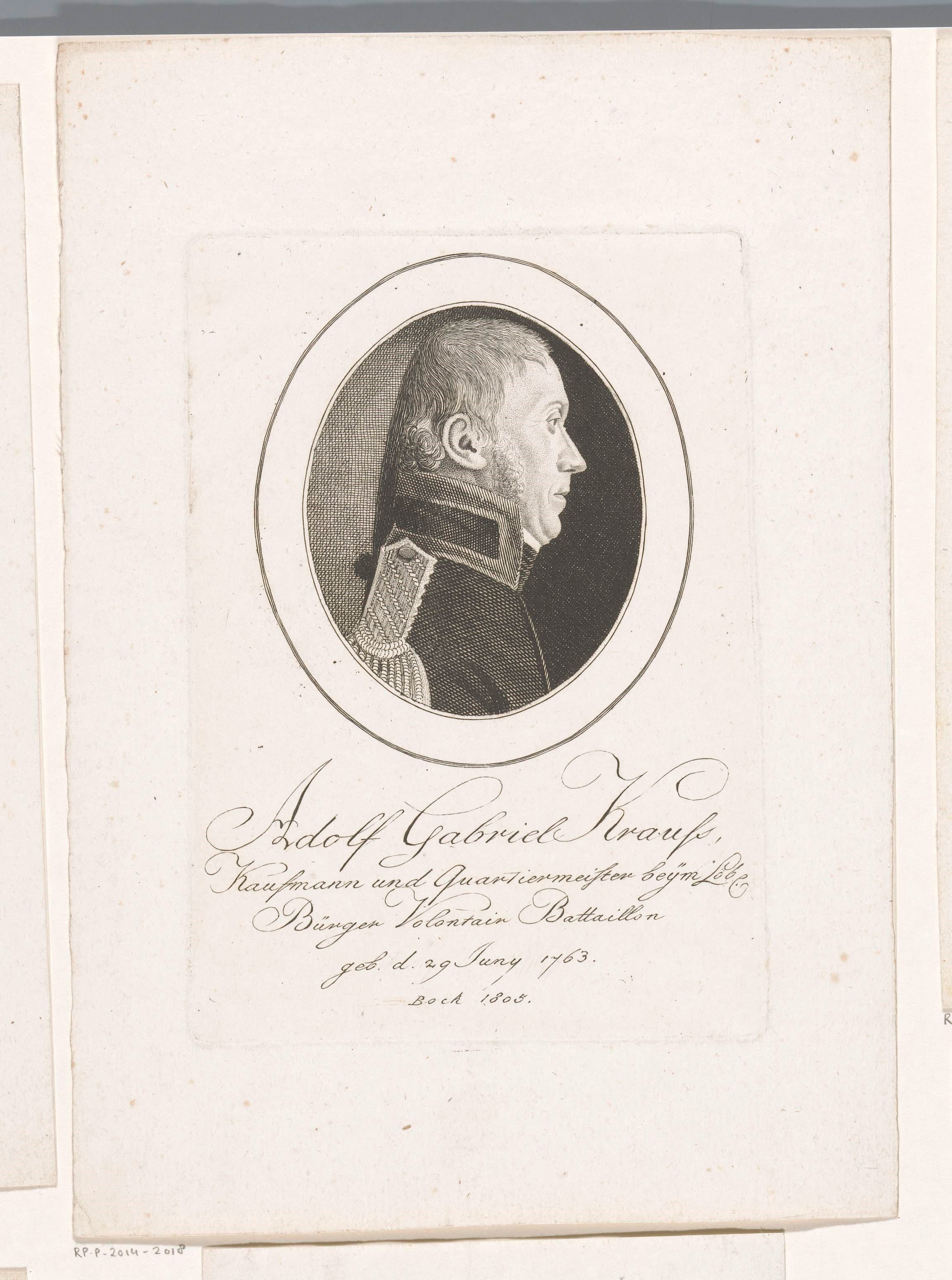 Portret van Adolf Gabriel Krauss