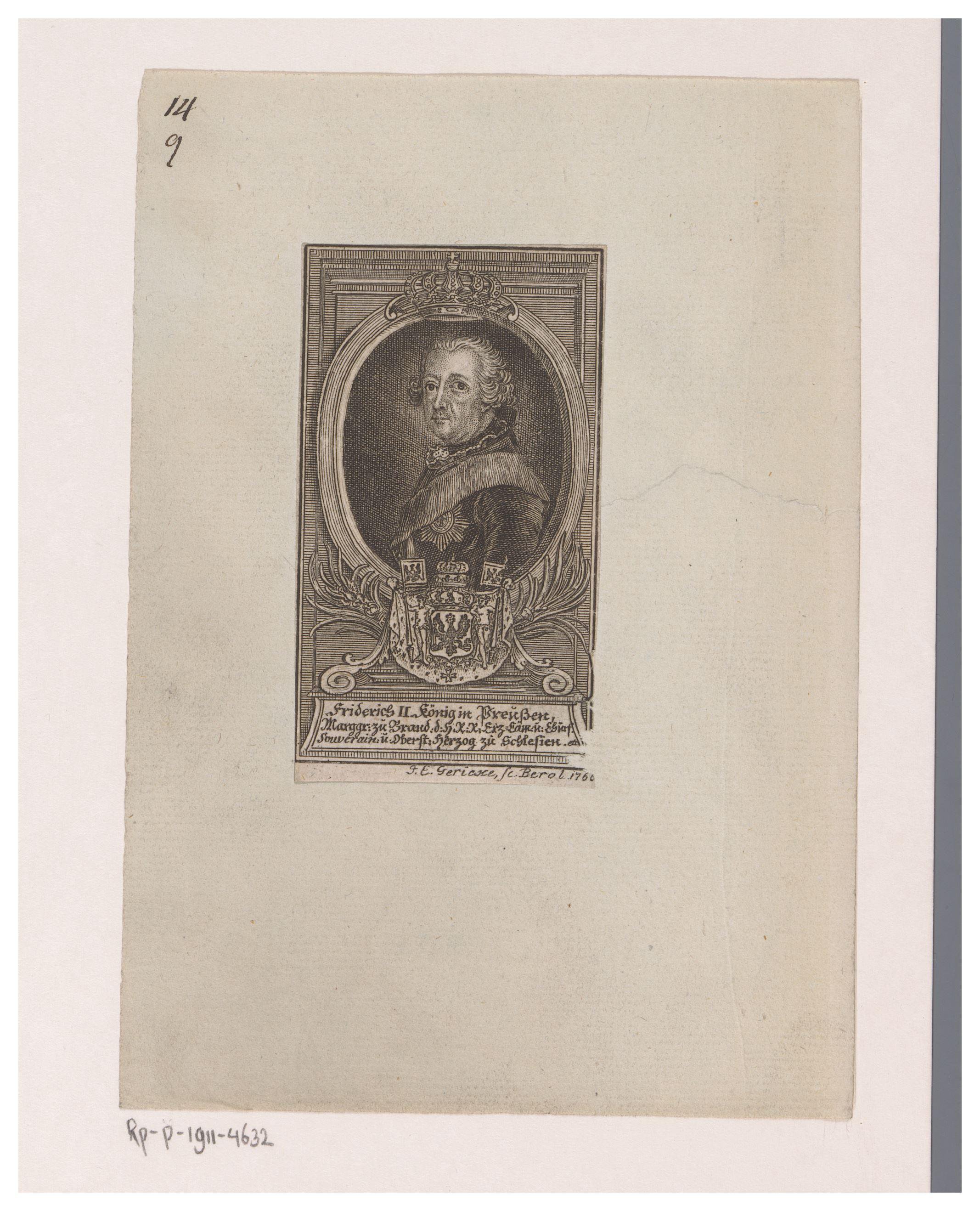 Portret van Frederik de Grote