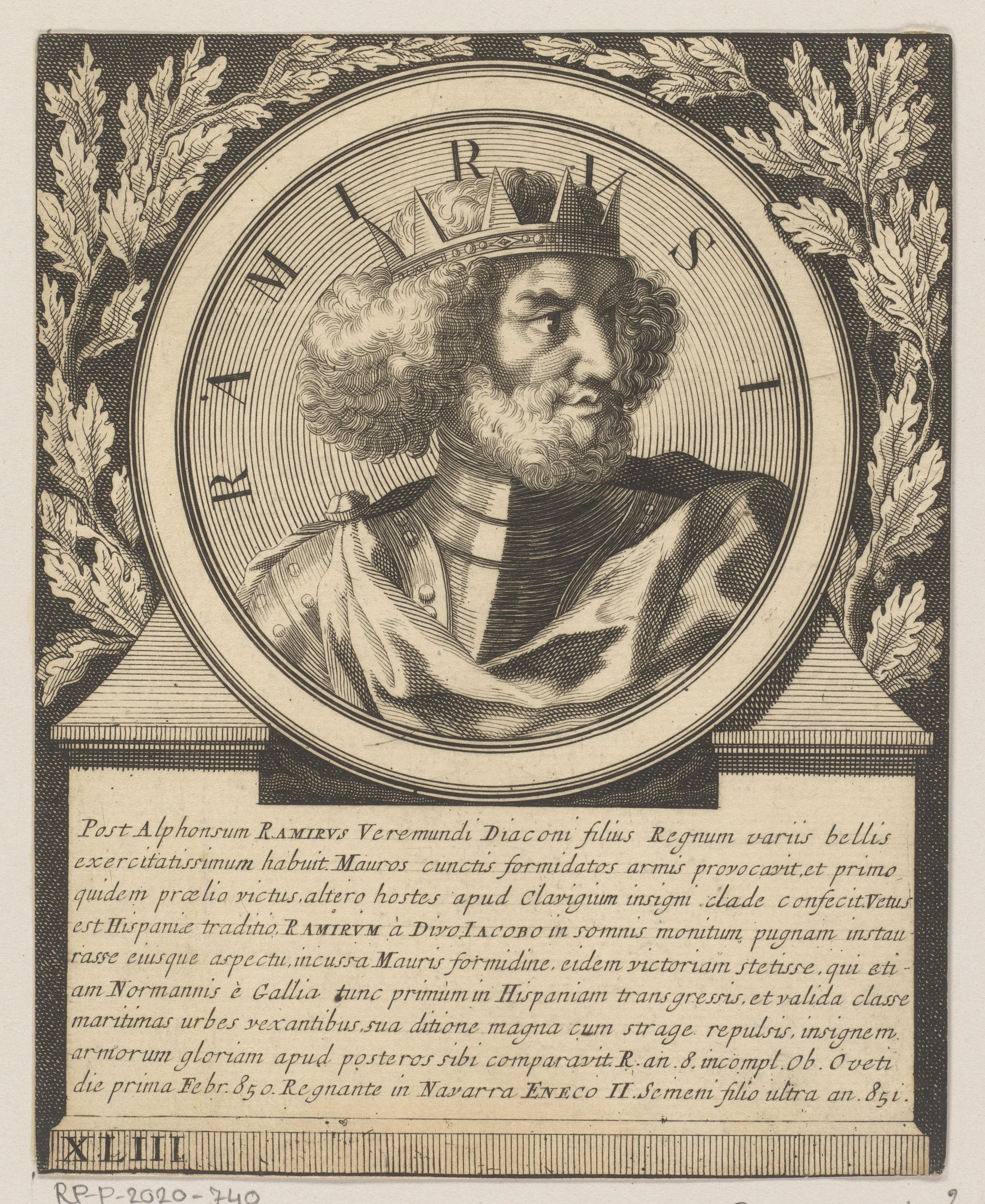 Portret van Ramiro I, koning van Asturië
