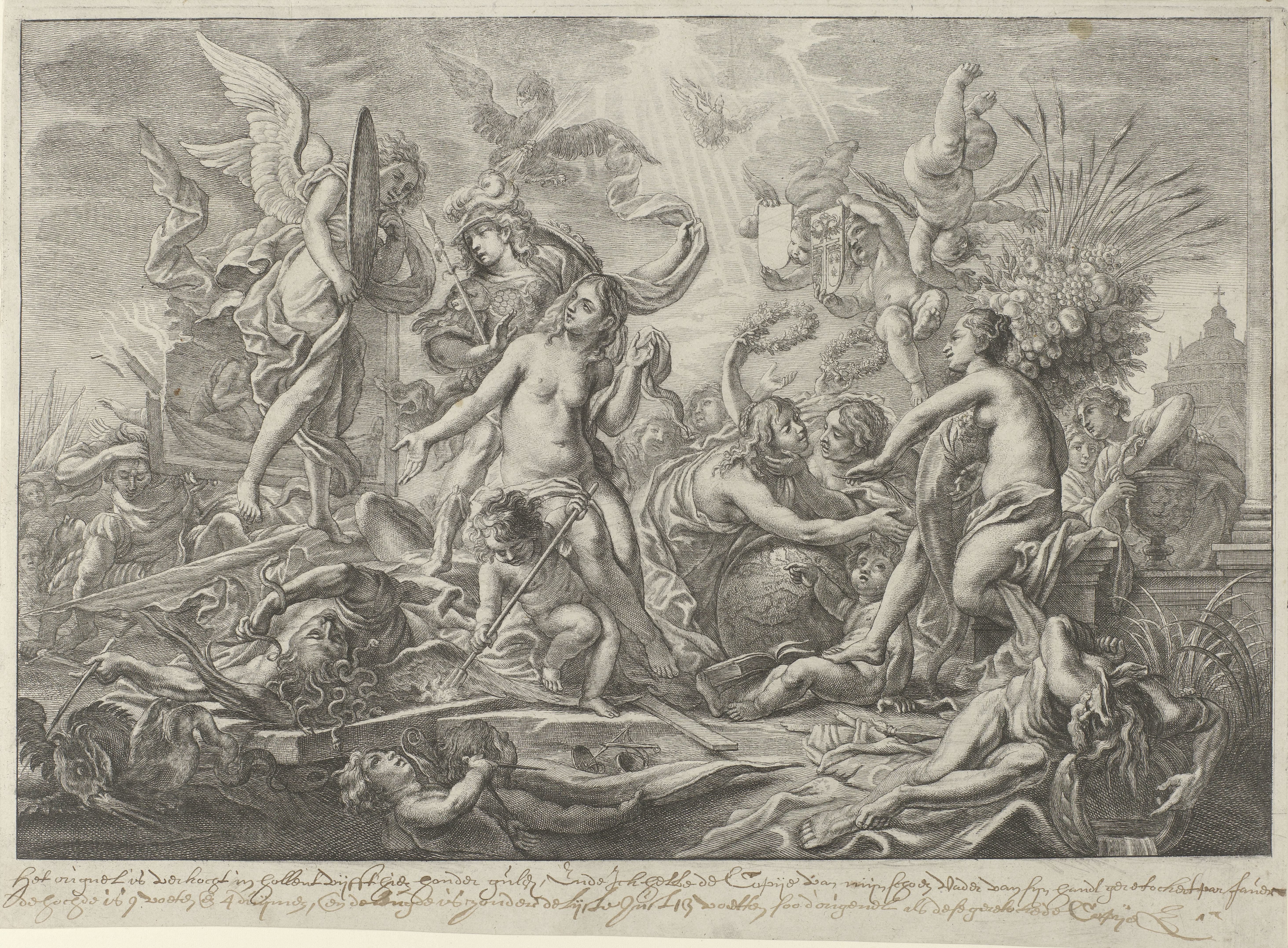 Allegorie op de Vrede van Westfalen, 1648
