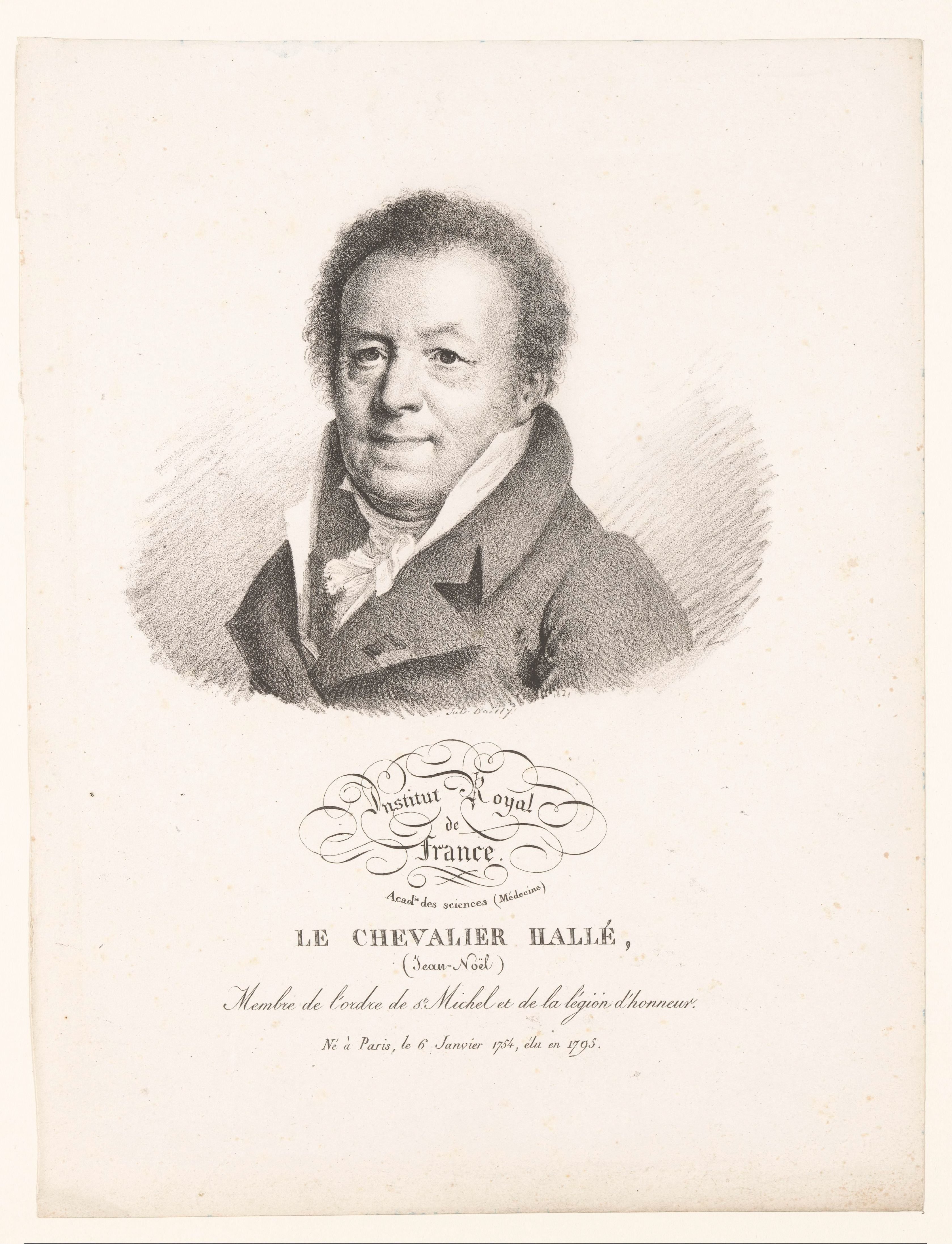 Portret van de arts Jean Noël Hallé