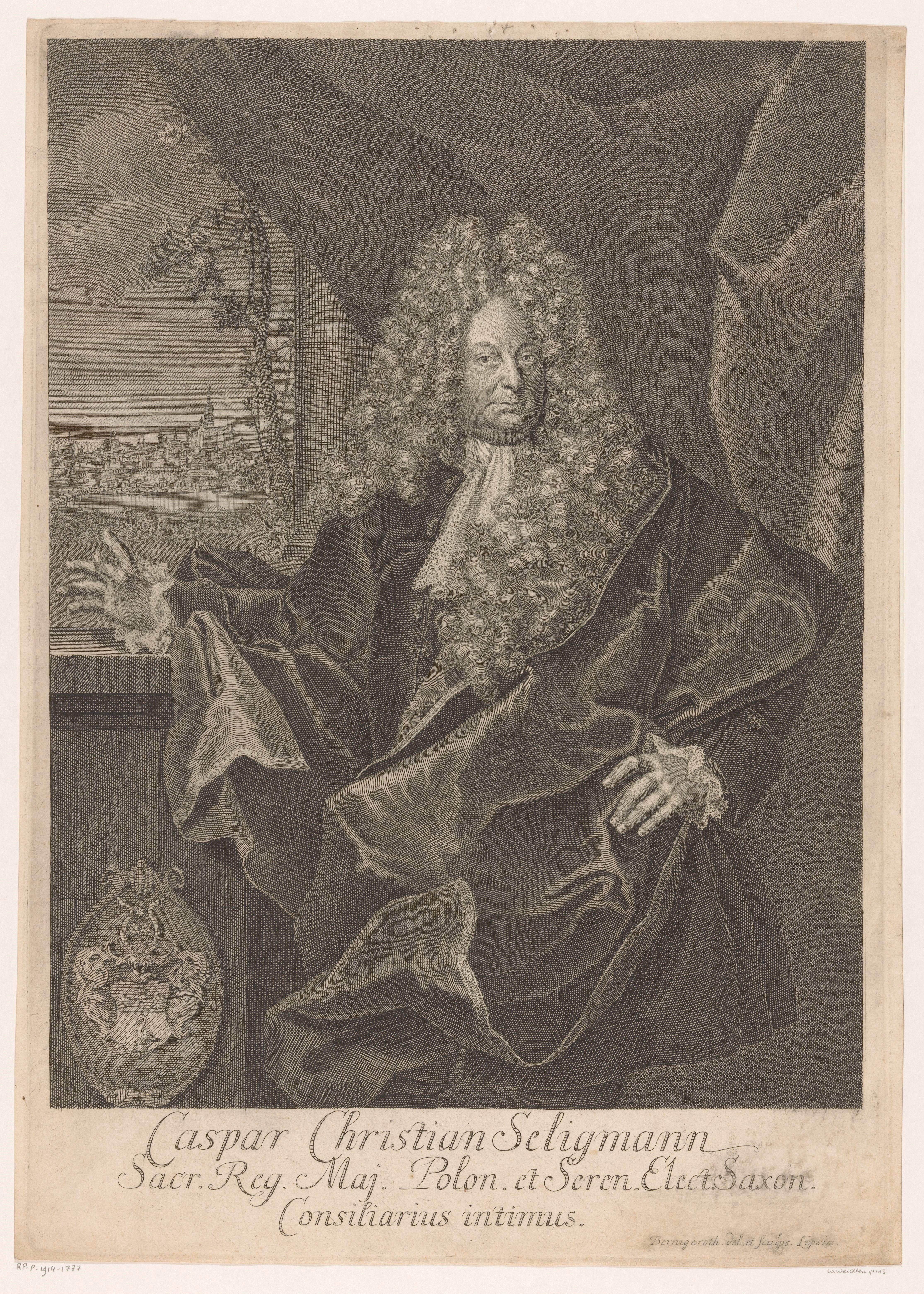 Portret van Caspar Christian Seligmann