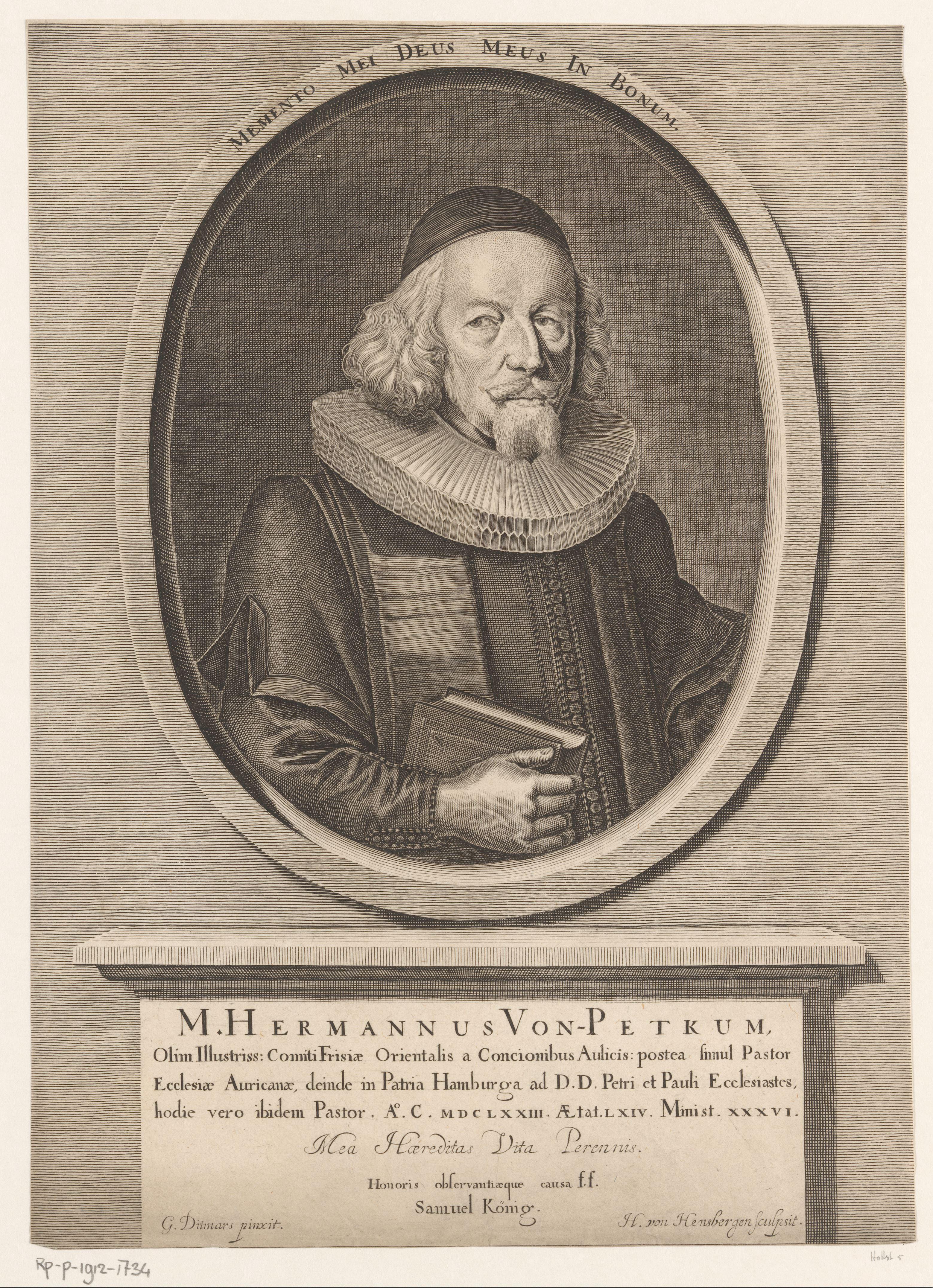 Portret van Hermann von Petkum op 64-jarige leeftijd