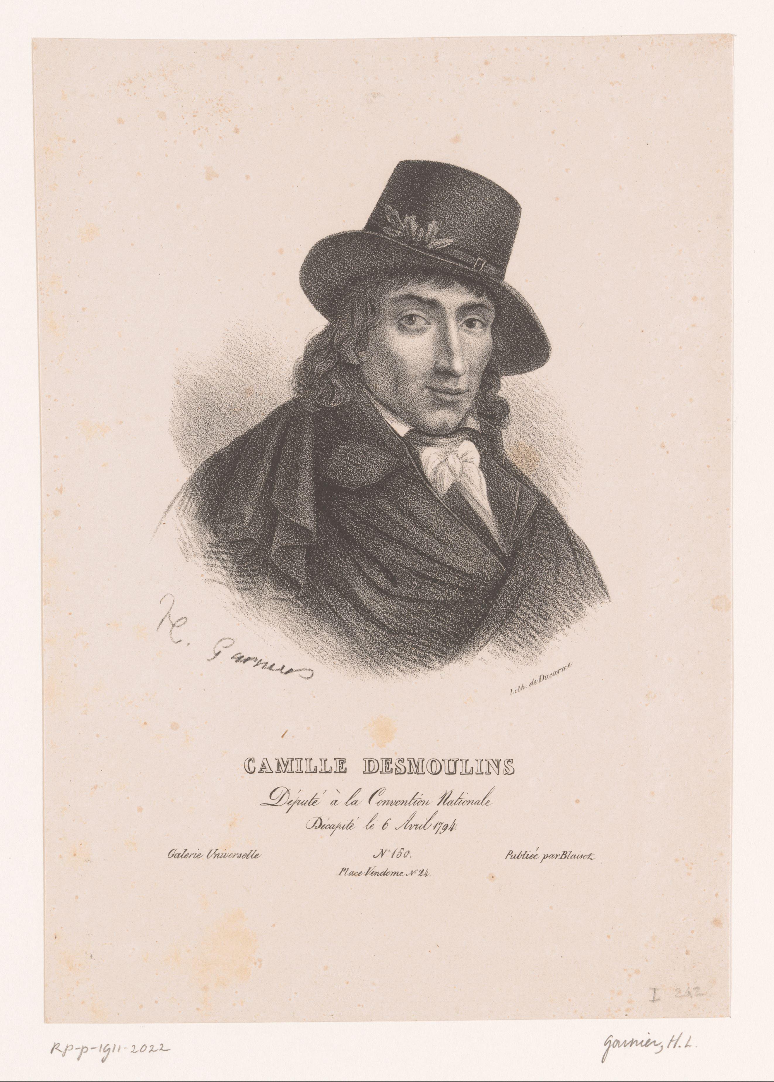 Portret van Camille Desmoulins