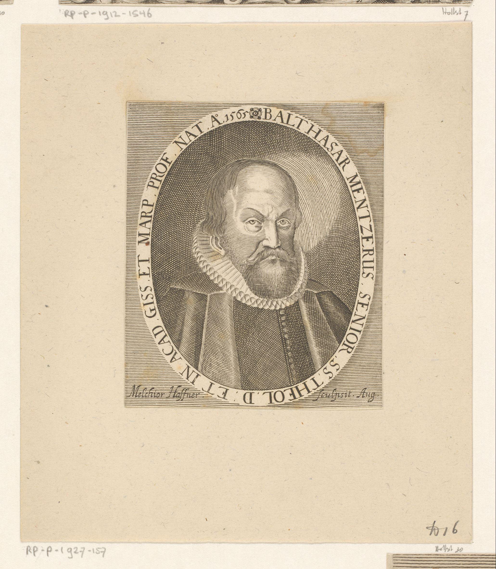 Portret van Balthasar Mentzer I