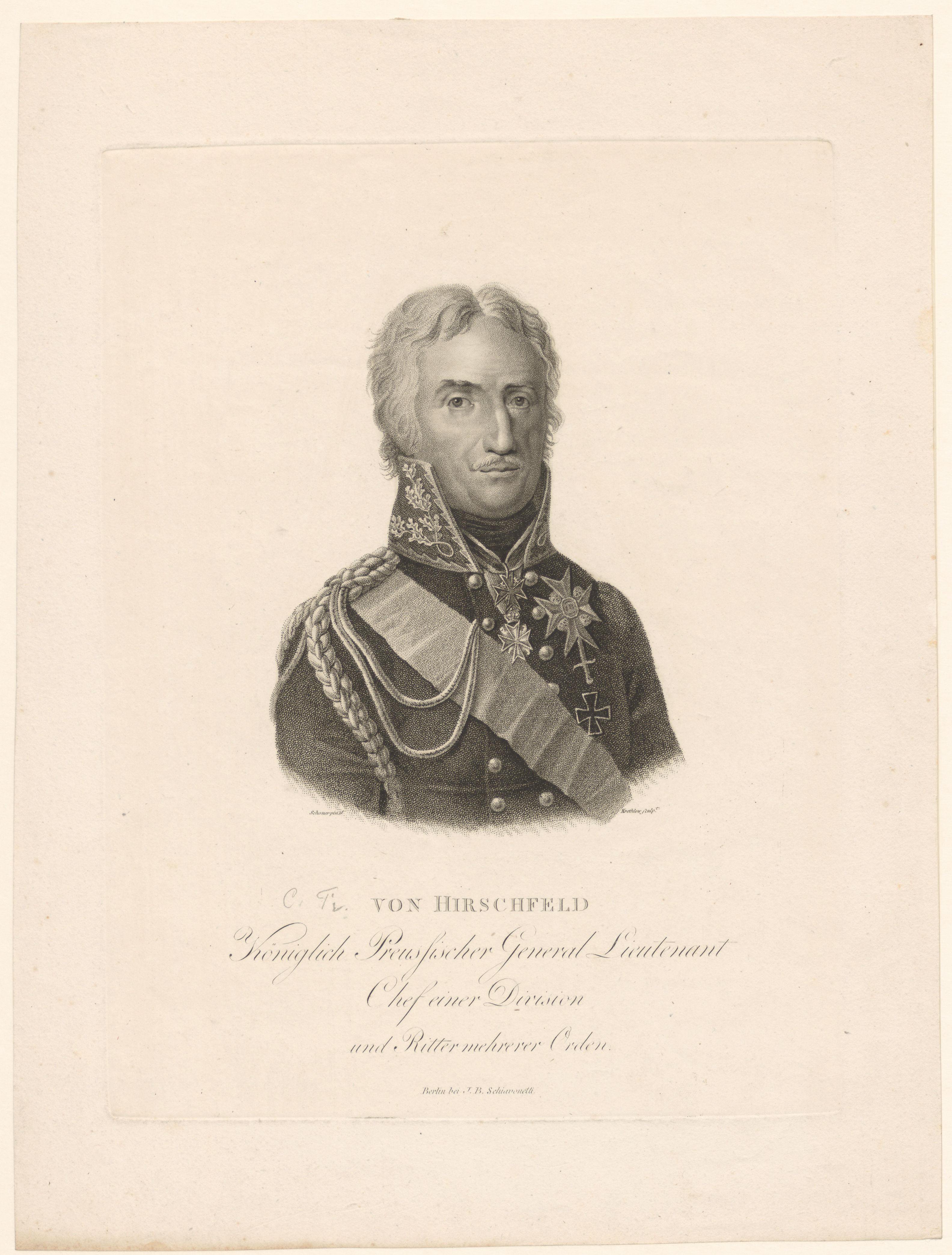 Portret van Karl Friedrich von Hirschfeld