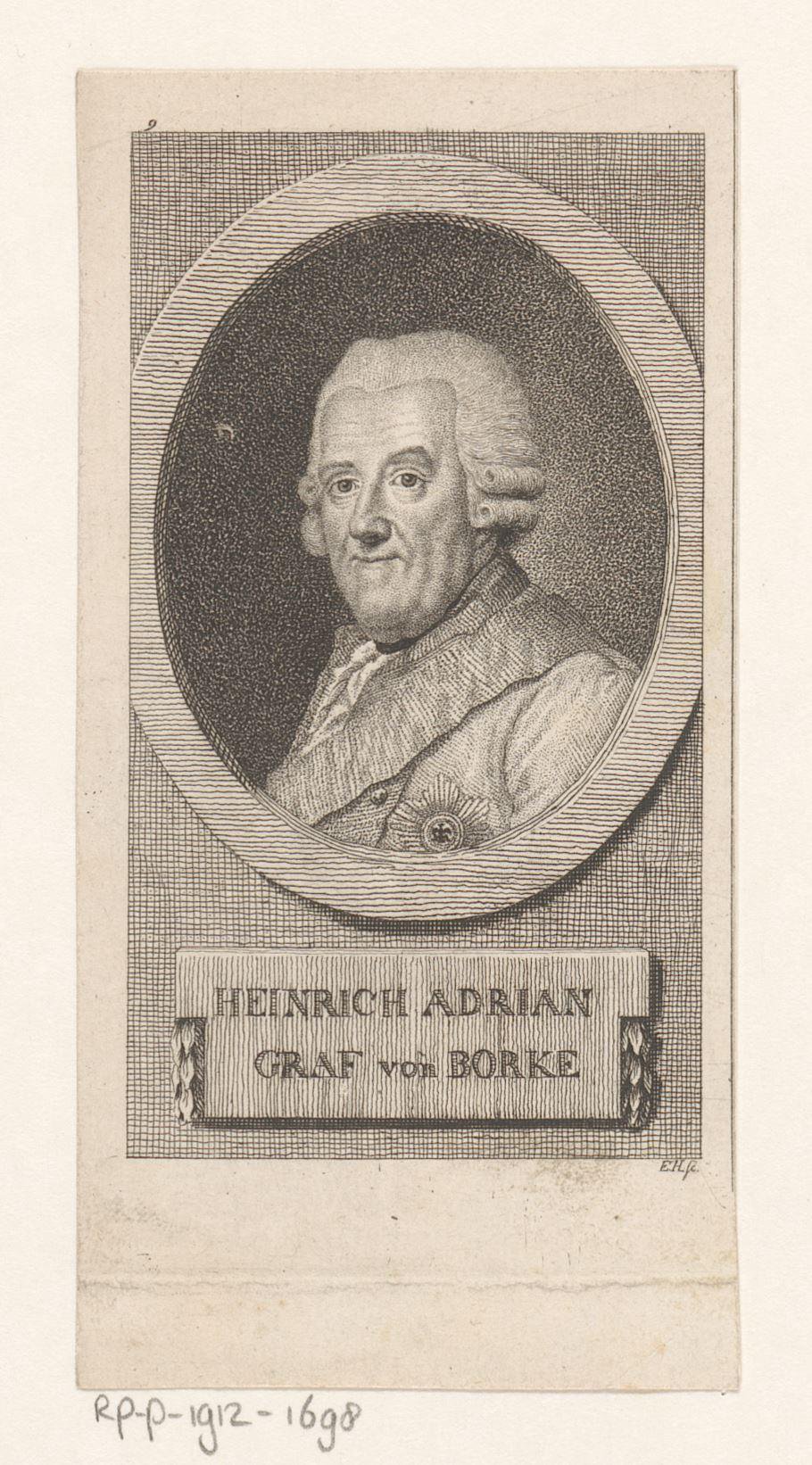 Portret van Heinrich Adrian Graf von Borcke
