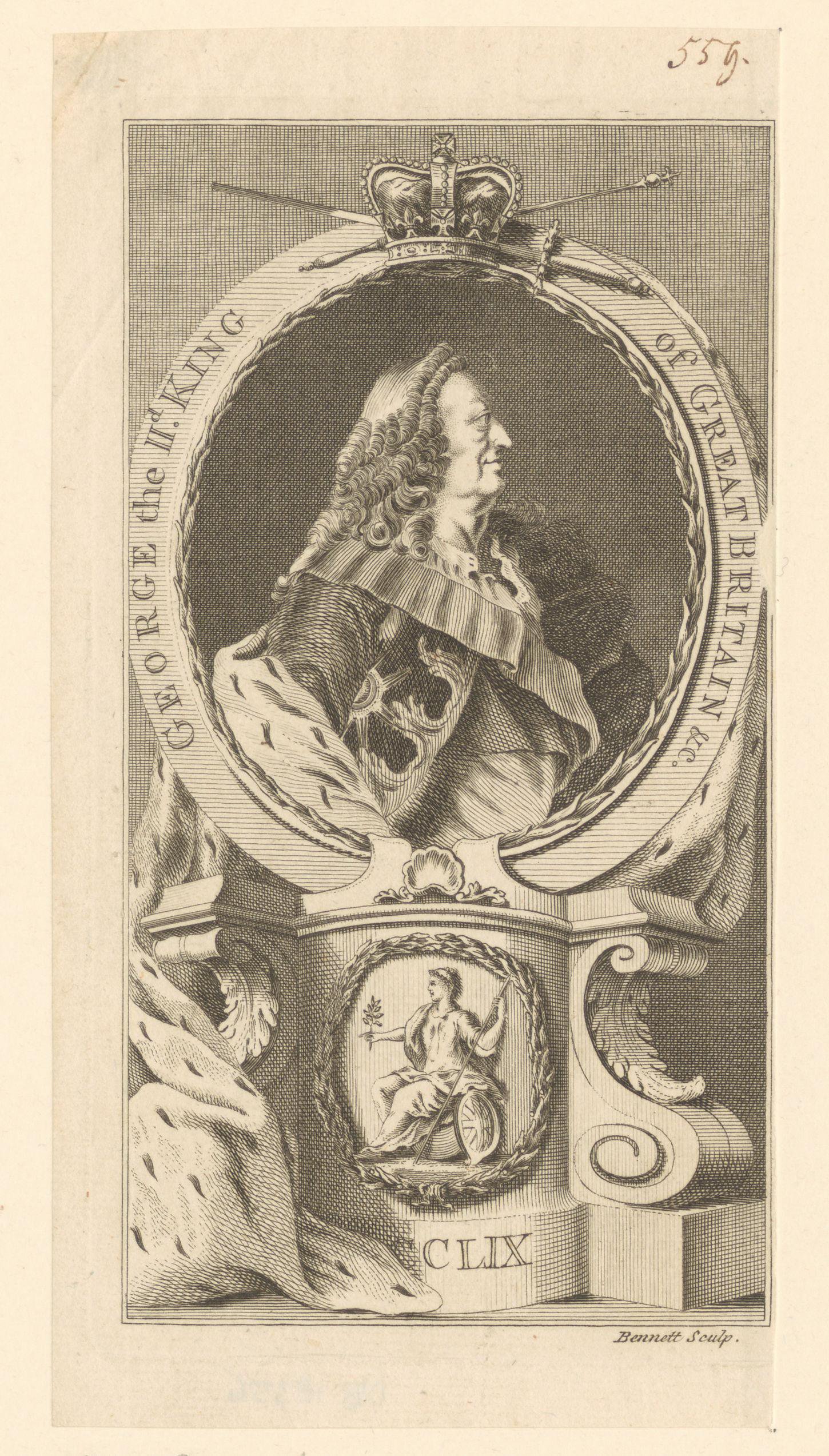 Portret van koning George II