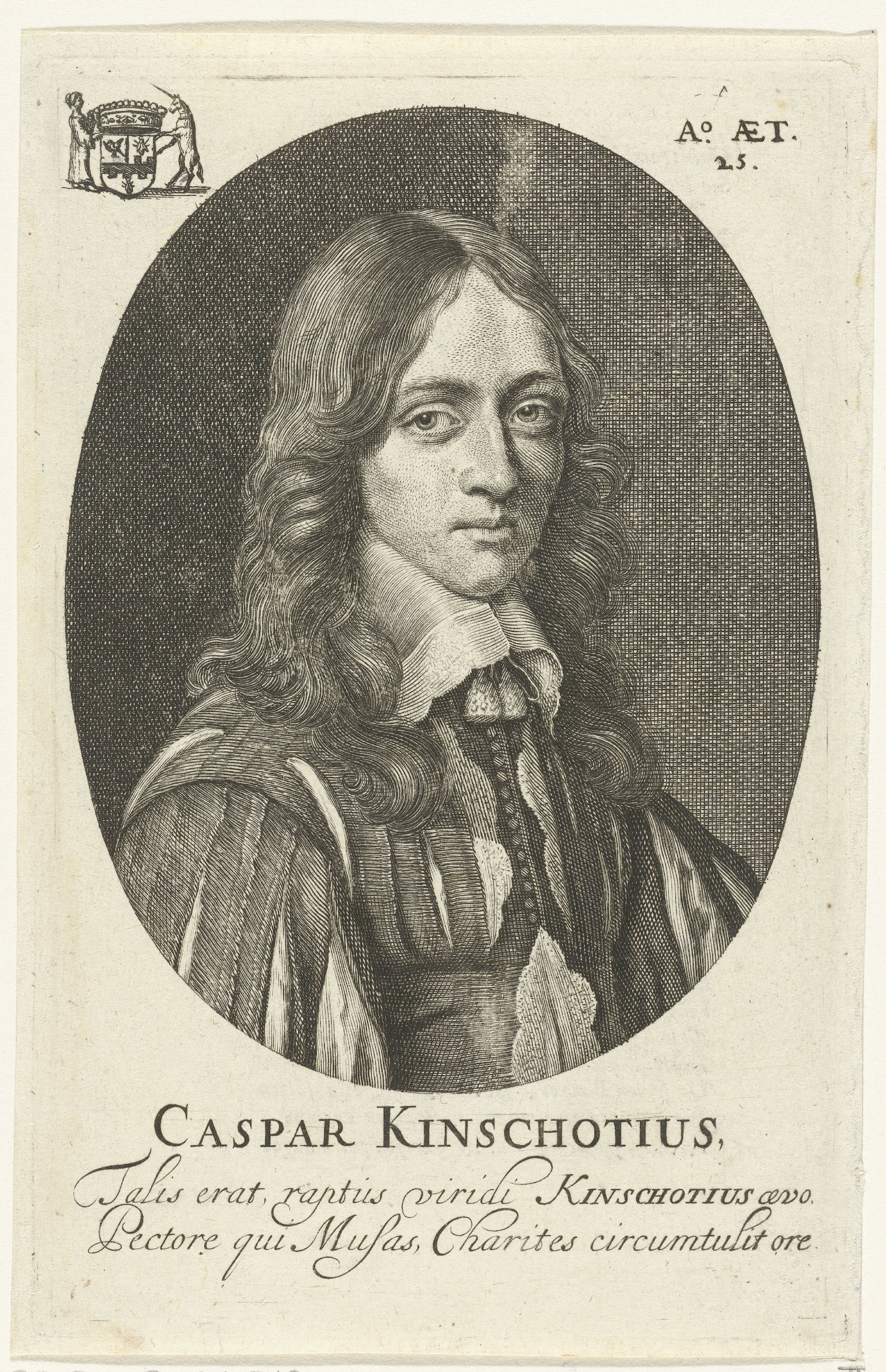 Portret van Caspar van Kinschot op 25-jarige leeftijd