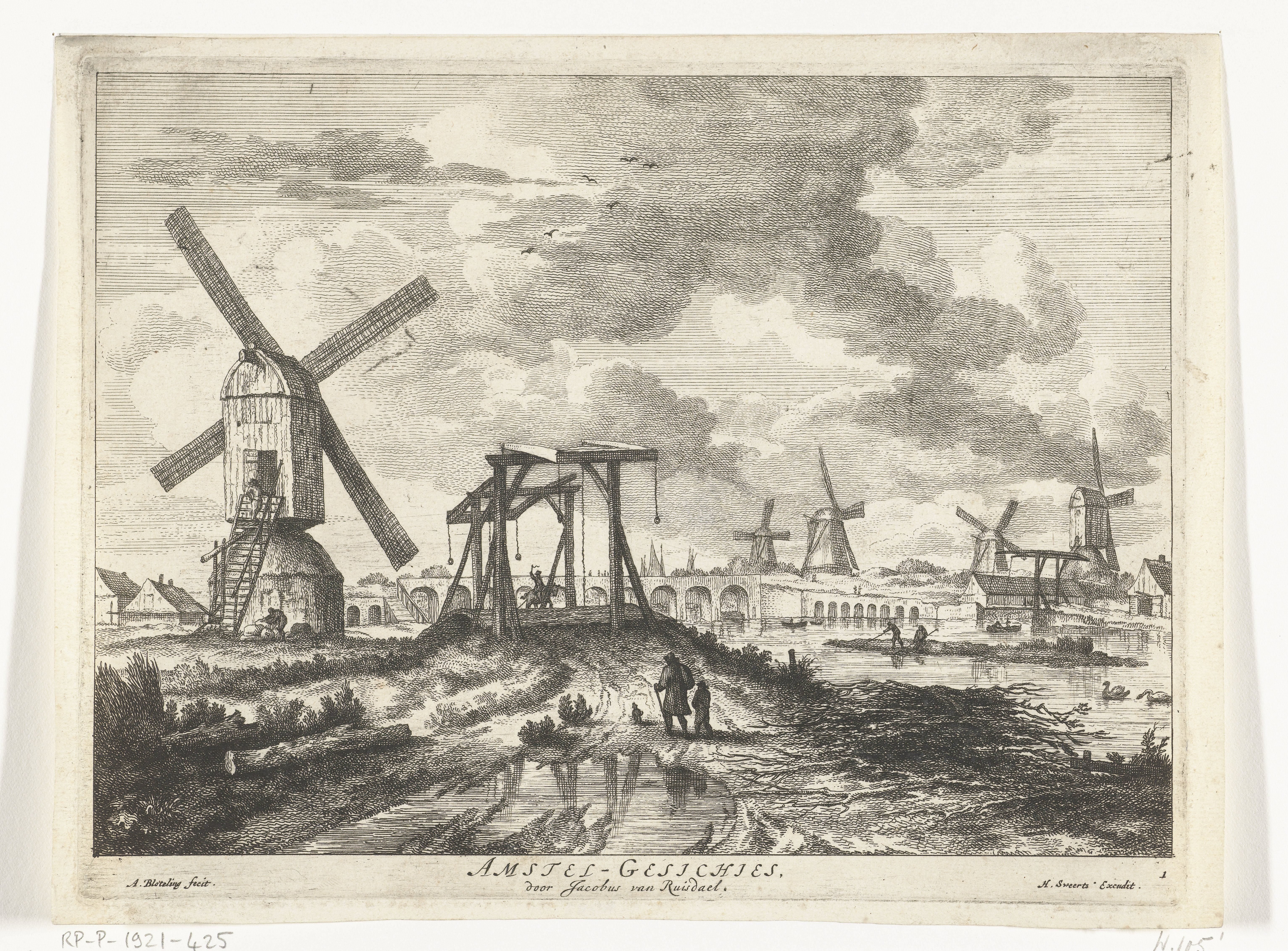 Gezicht op de Hogesluis vanaf de Utrechtse zijde