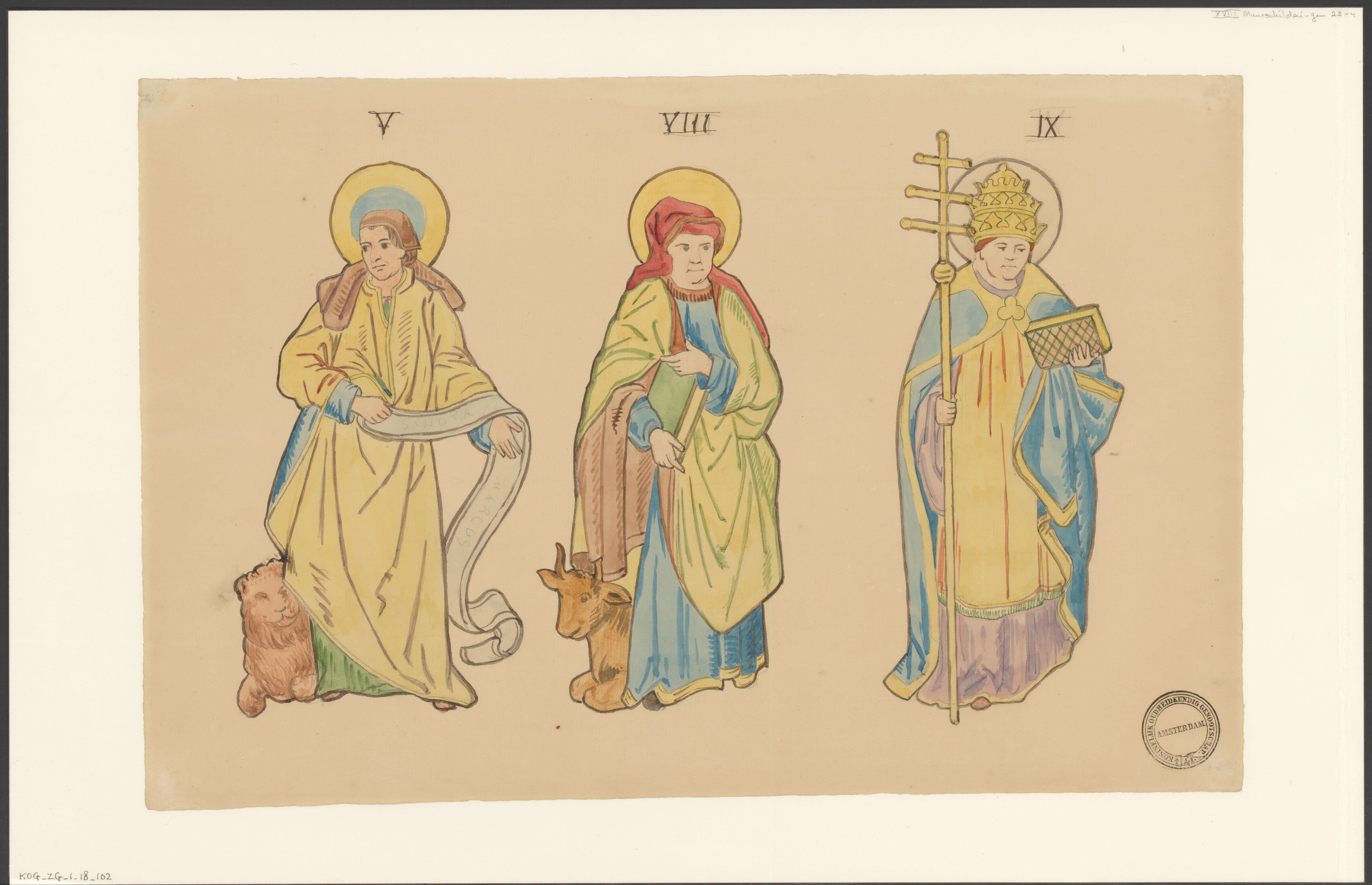 Marcus de Evangelist, Lucas de Evangelist en Gregorius de Grote