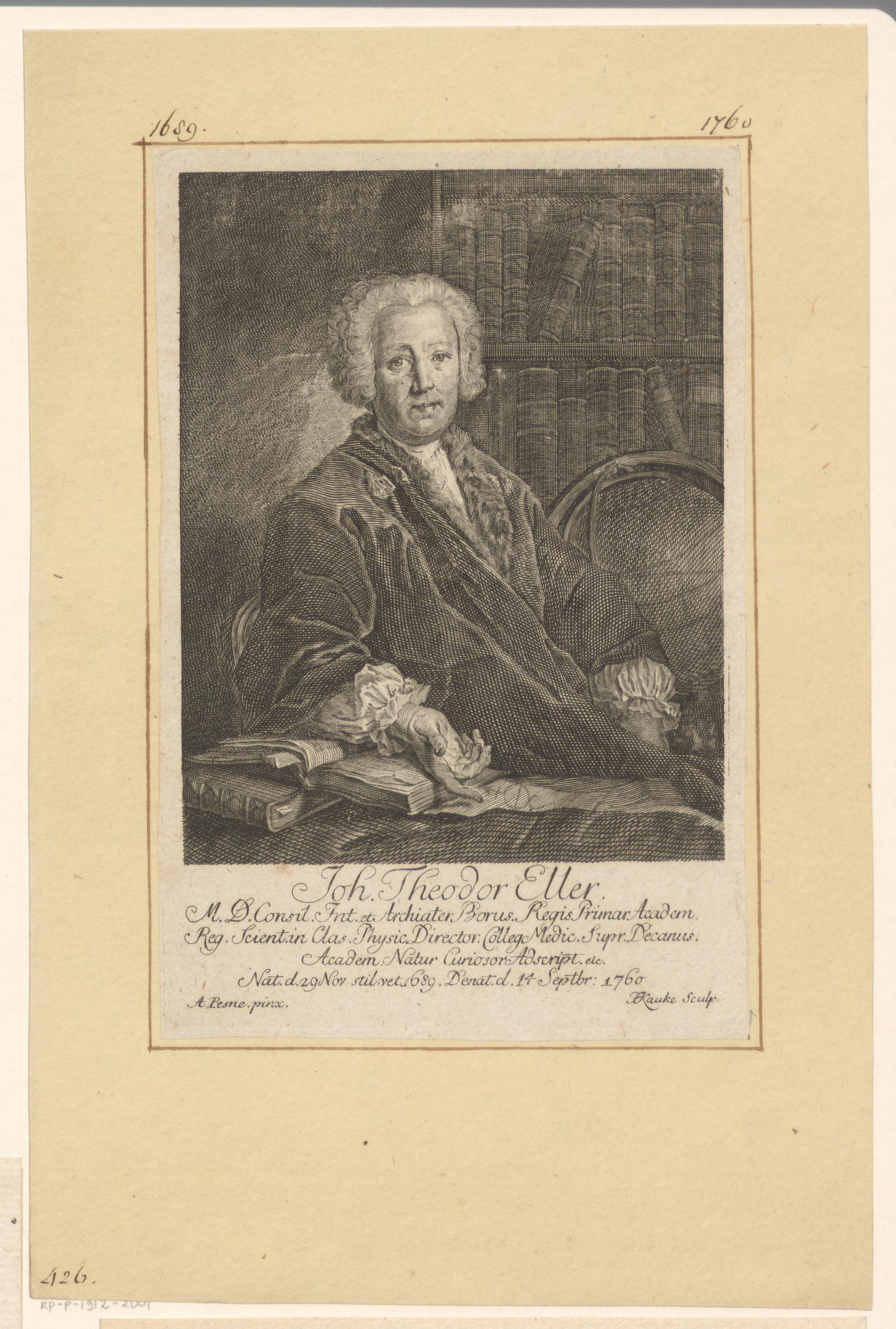 Portret van Johann Theodor Eller