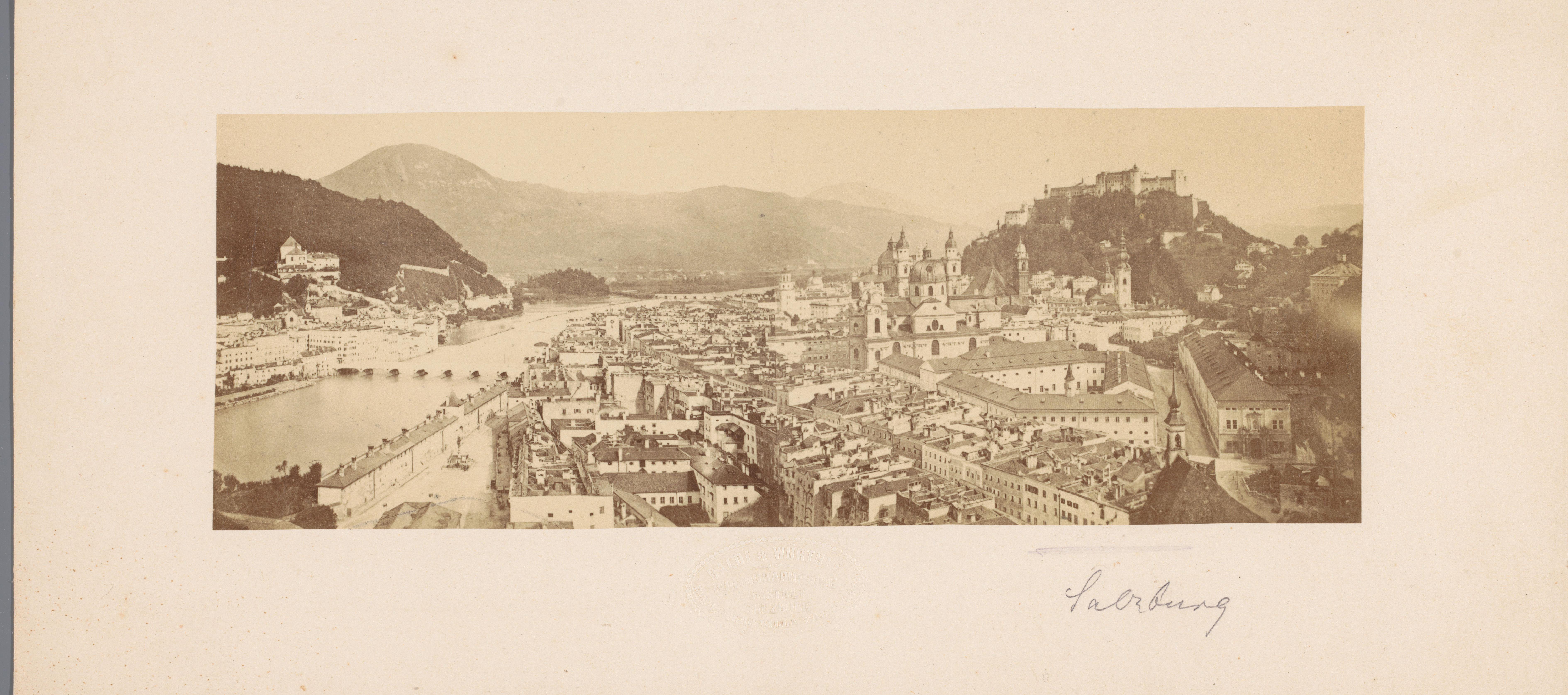 Gezicht op Salzburg, Oostenrijk
