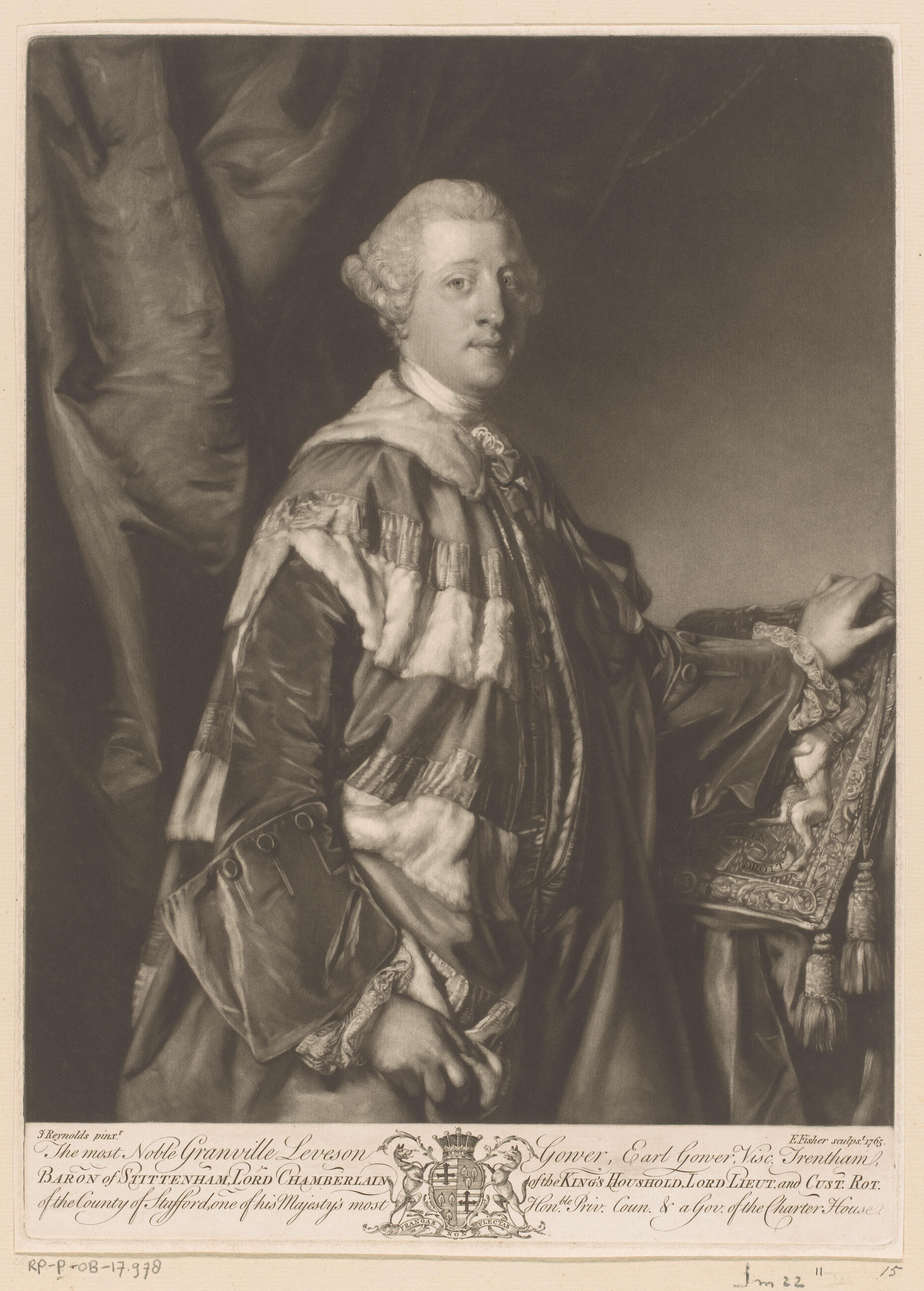 Portret van Granville Leveson-Gower
