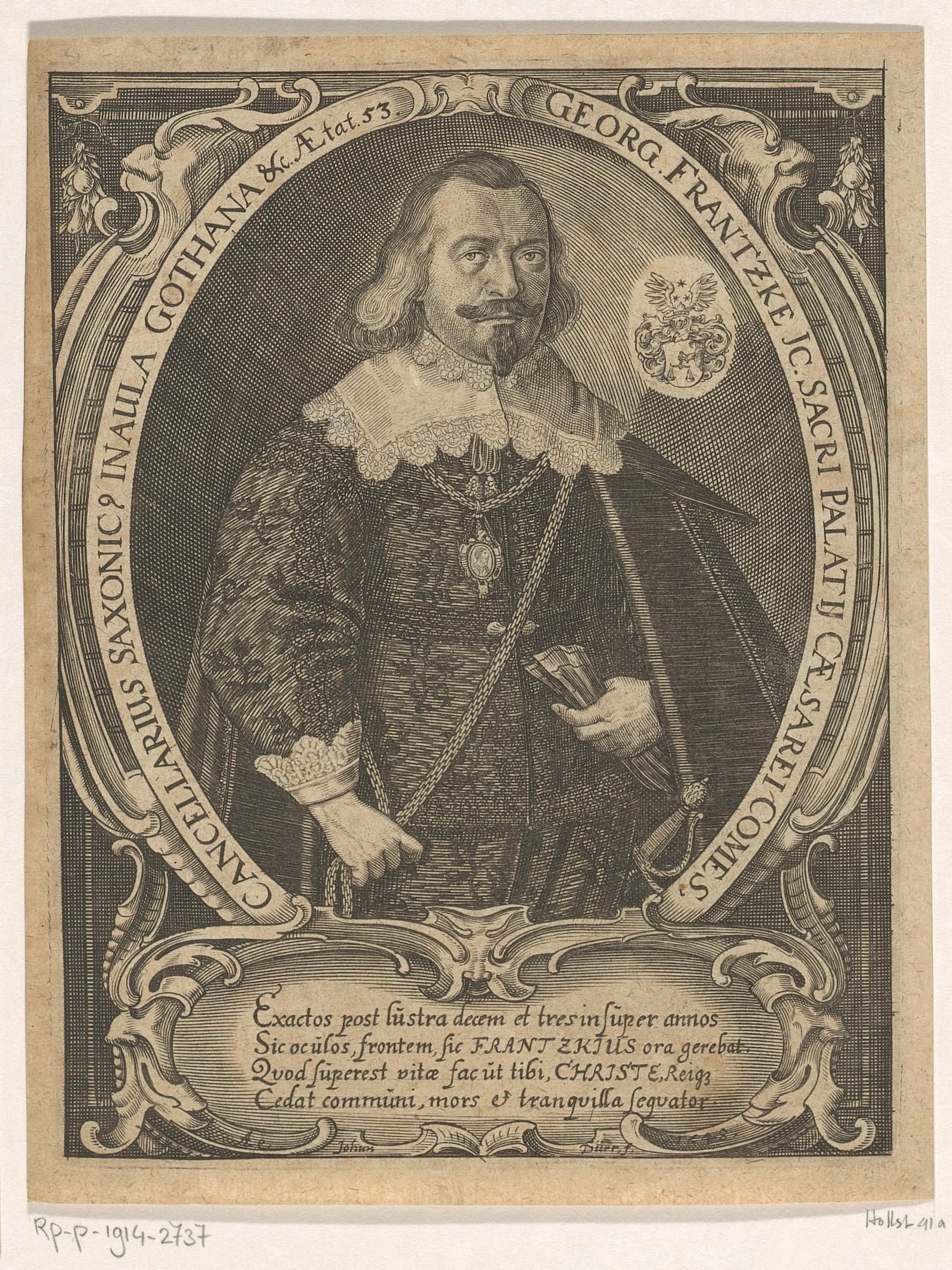 Portret van Georg Frantzke op 53-jarige leeftijd