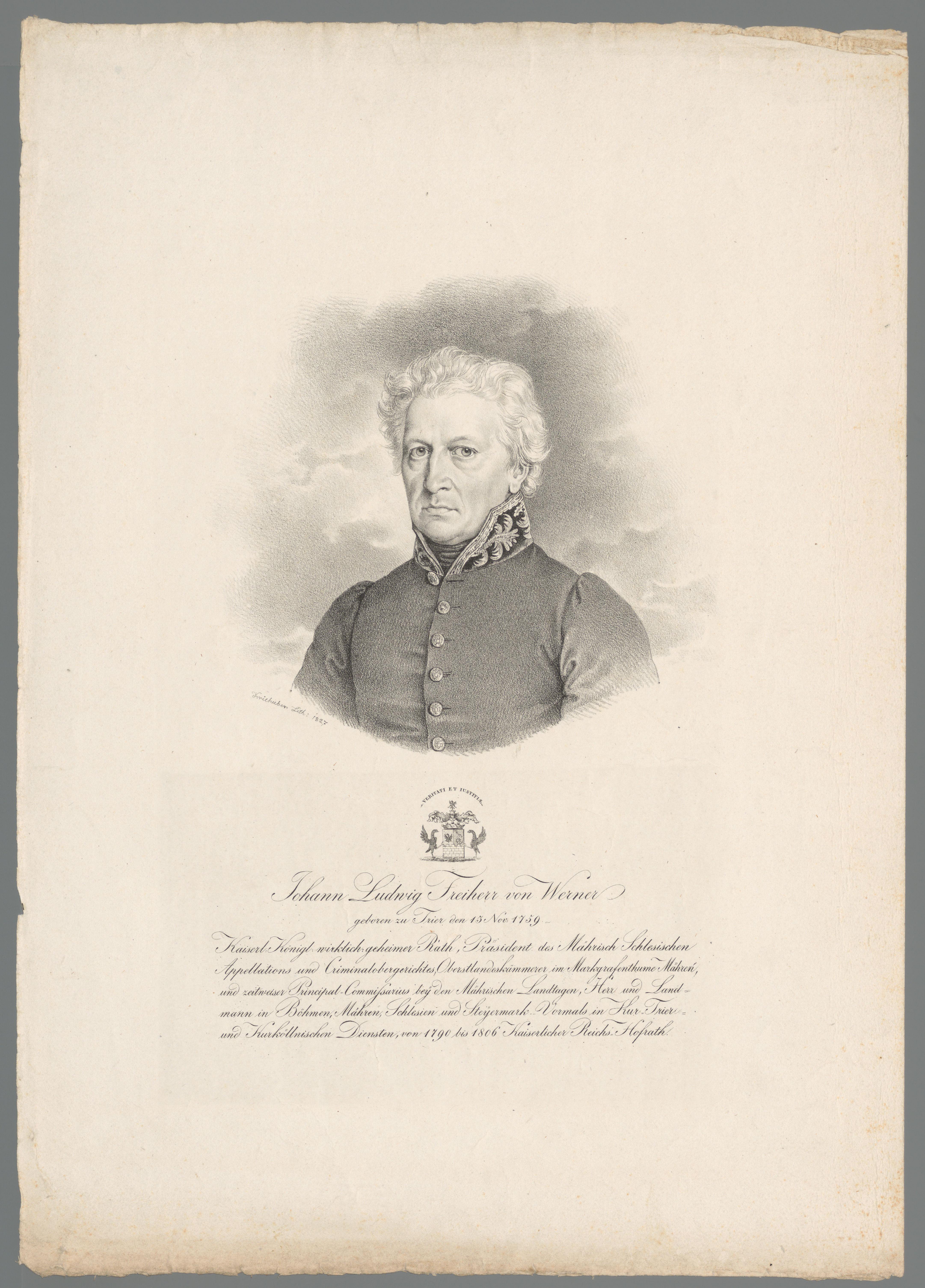 Portret van Johann Ludwig von Werner