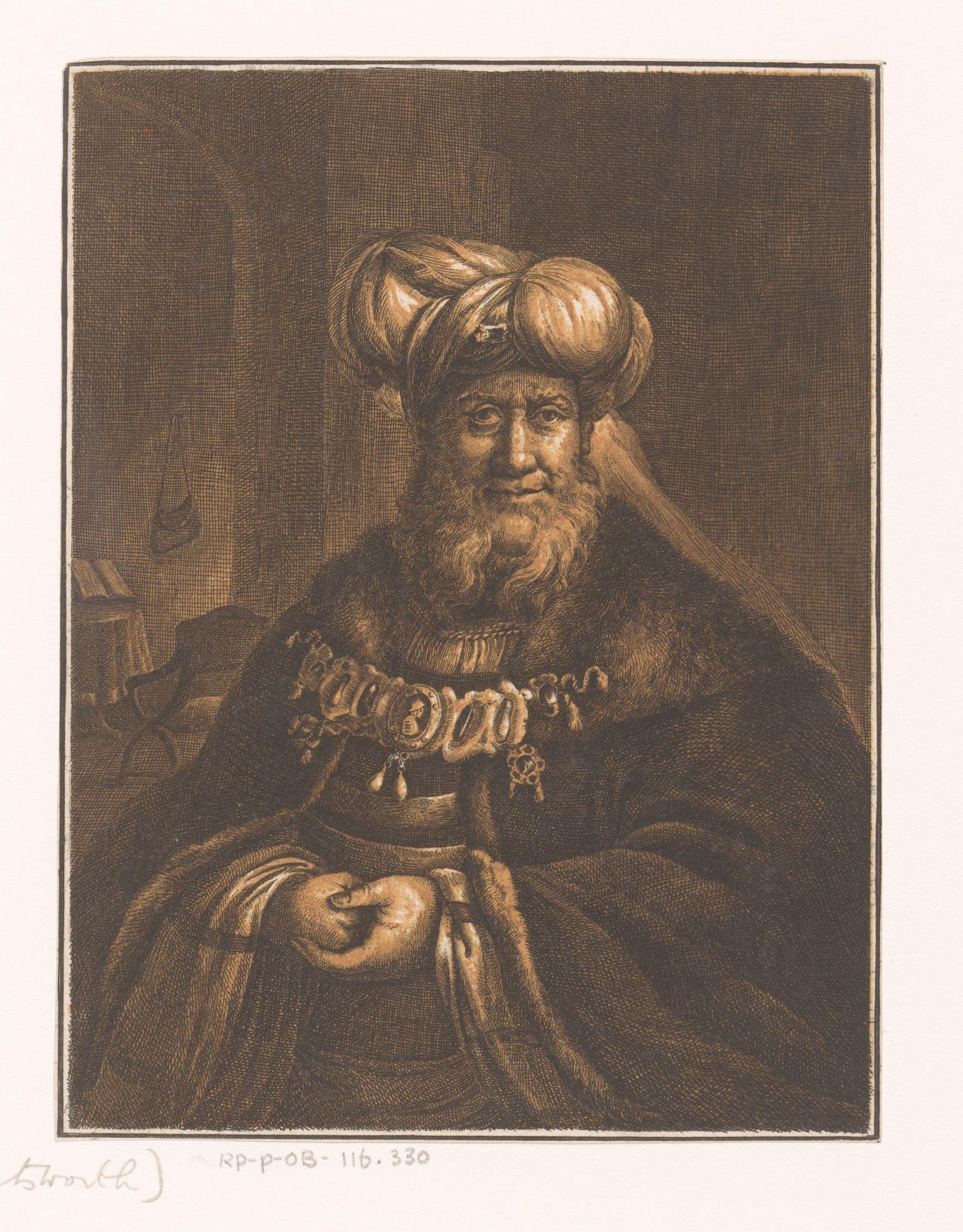 Portret van een onbekende oude man met een tulband