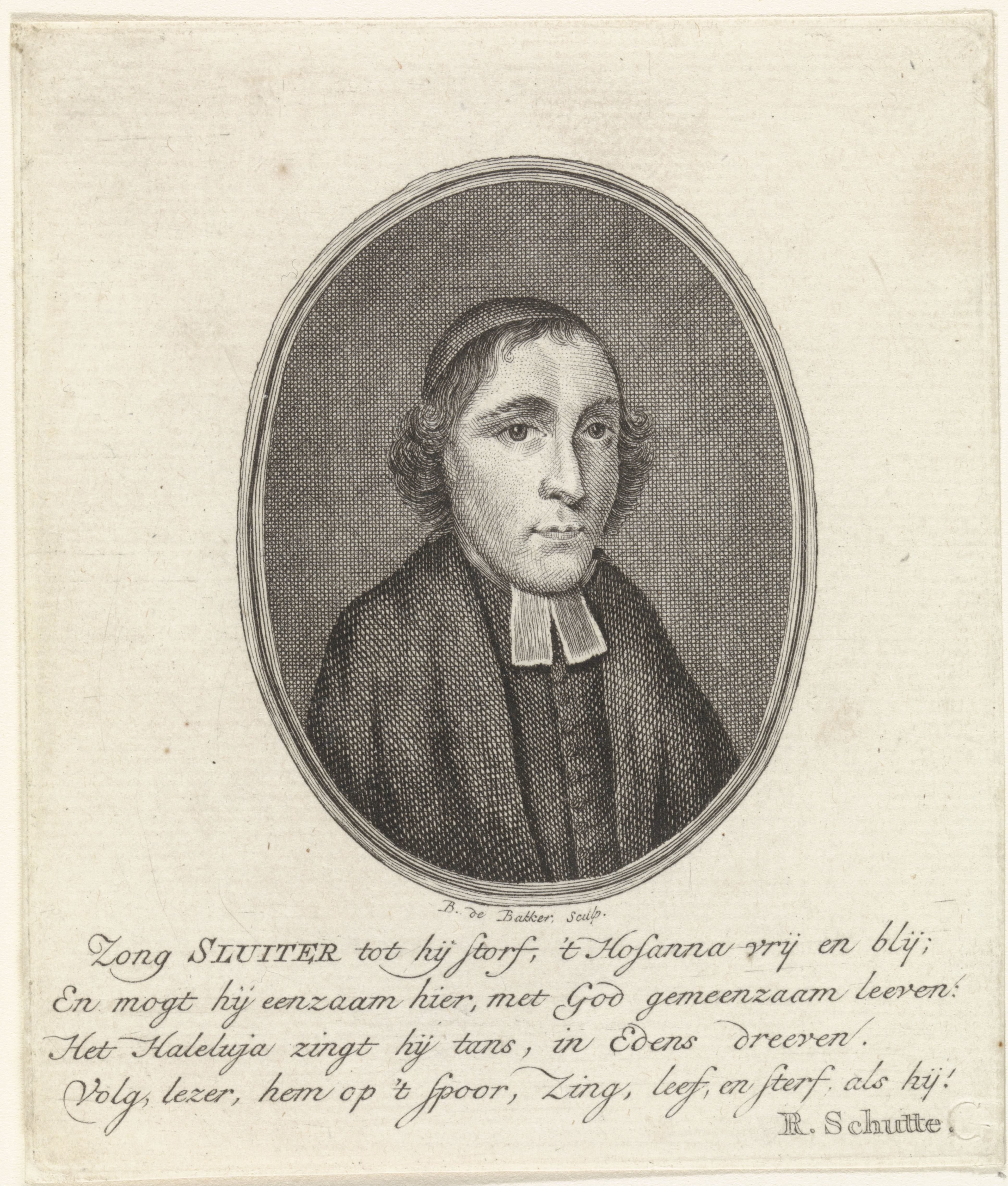Portret van predikant Willem Sluiter