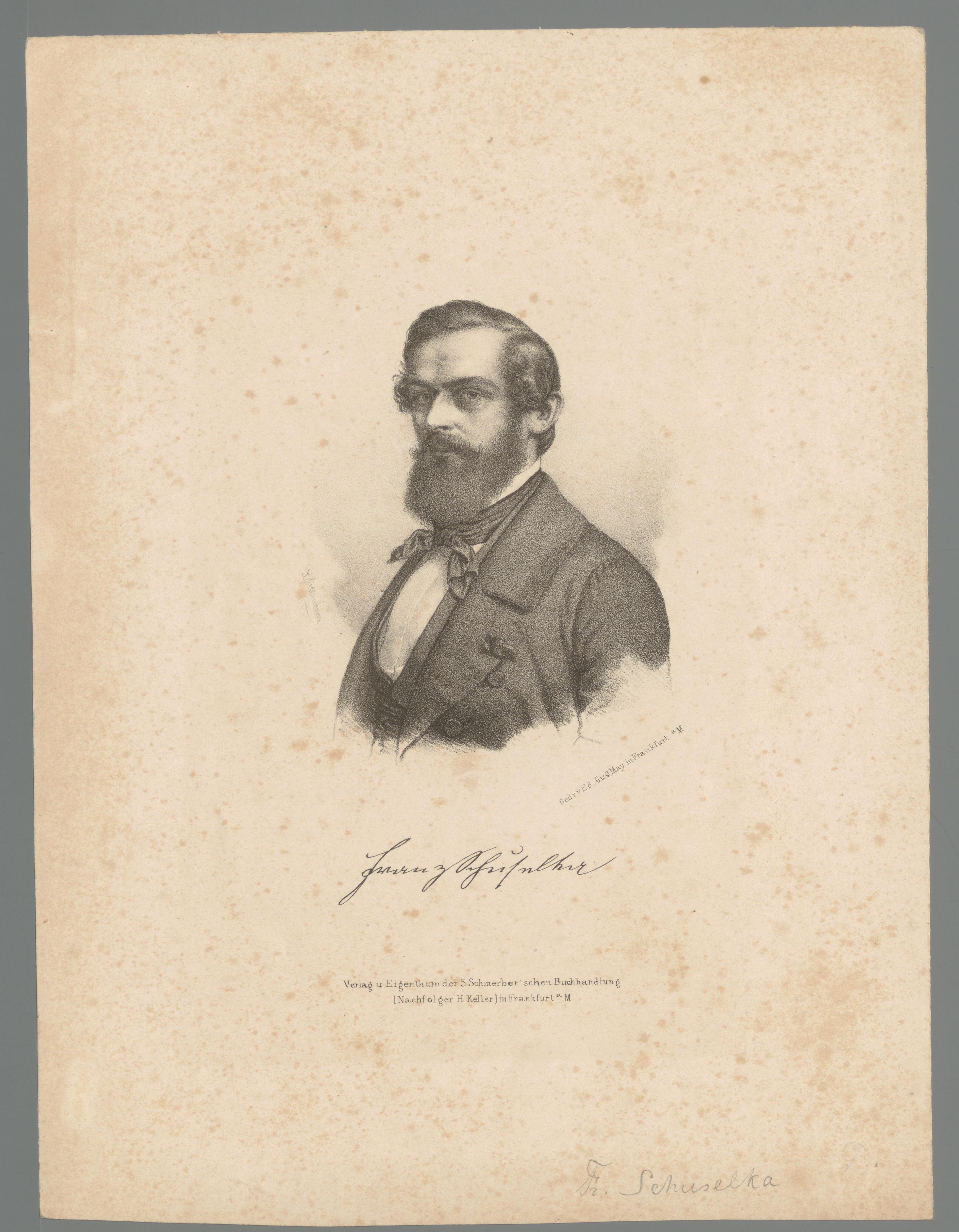 Portret van Franz Schuselka