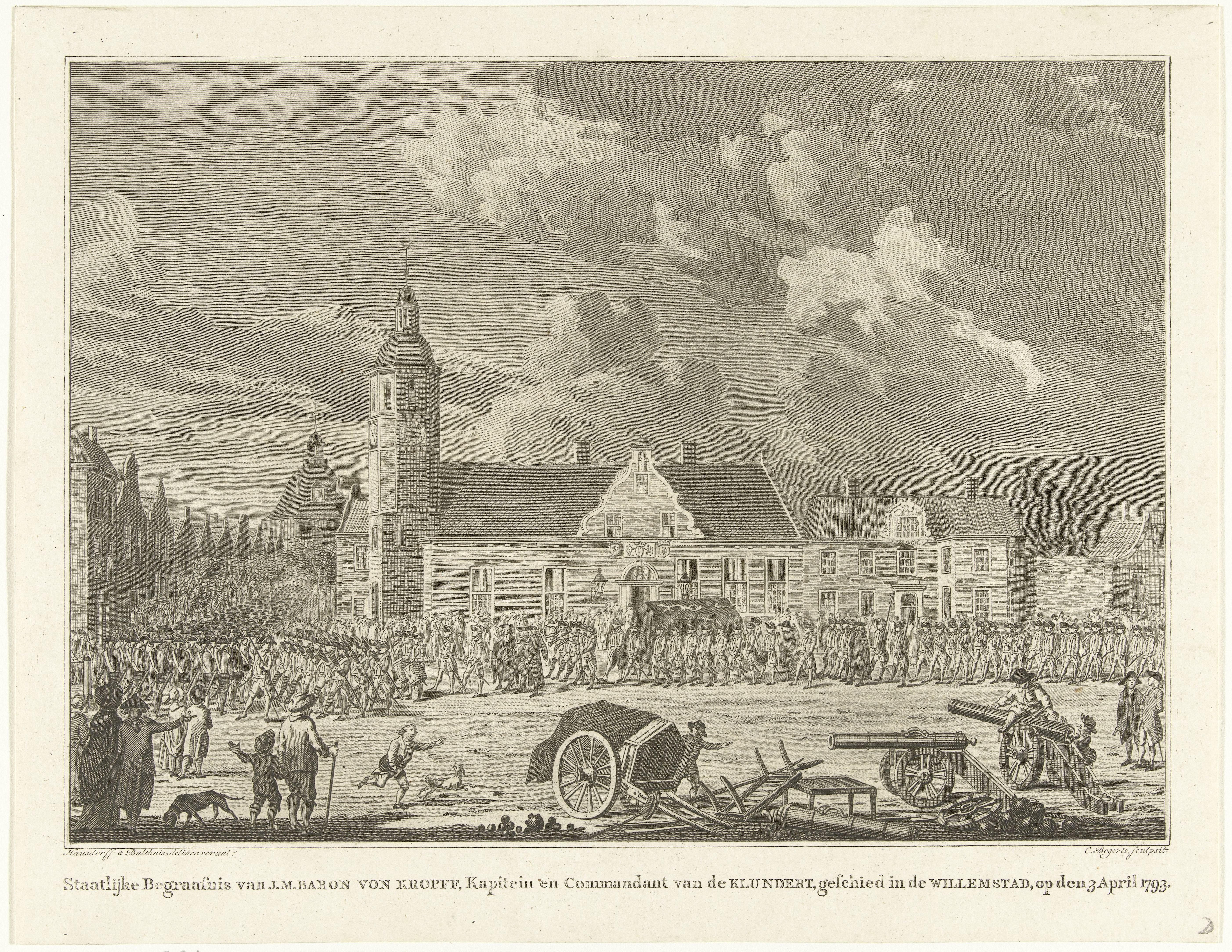Begrafenisstoet voor Joachim Maurits baron van Kropff, 1793