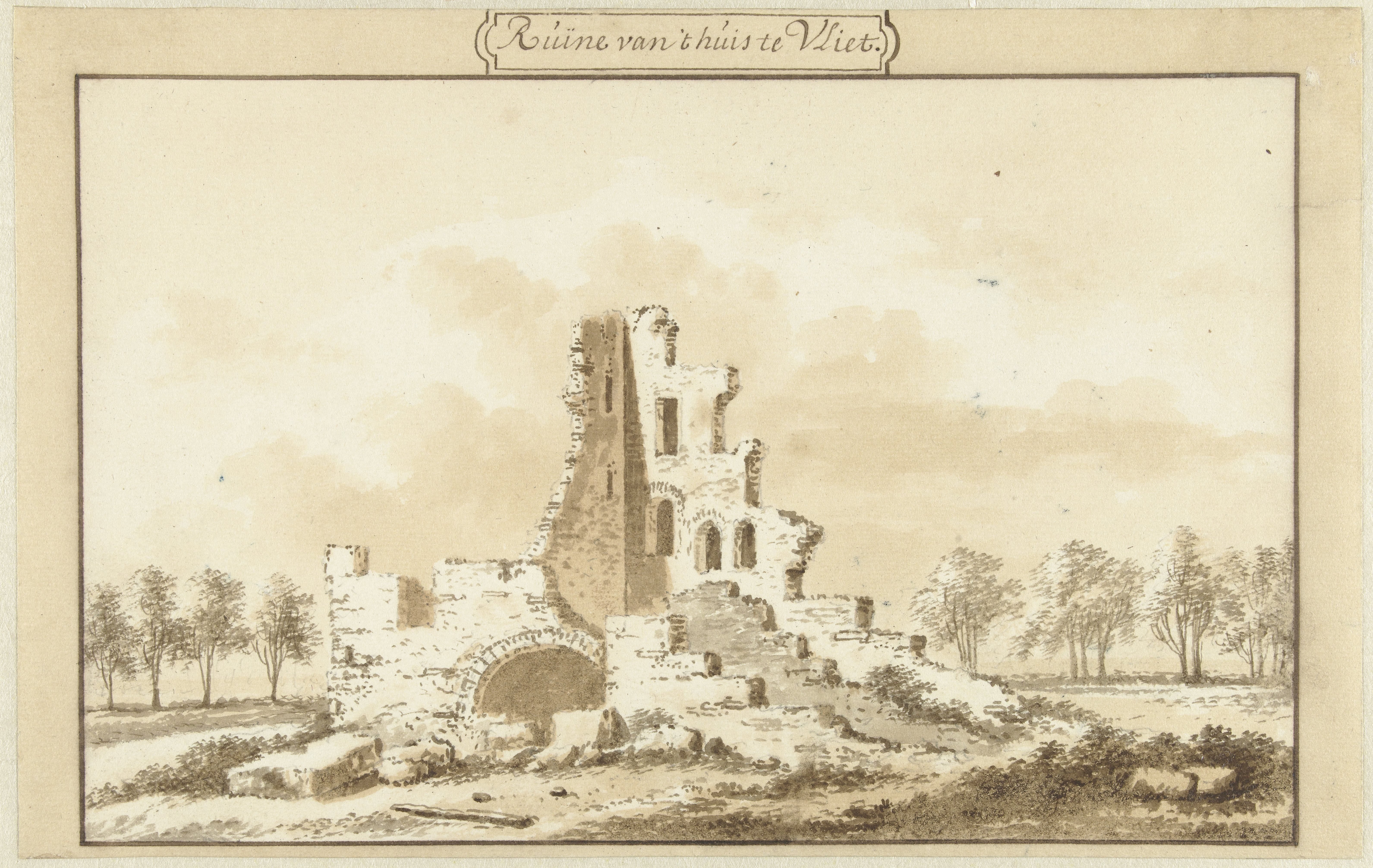 Ruïne van het huis te Vliet, in de Lopikkerwaard