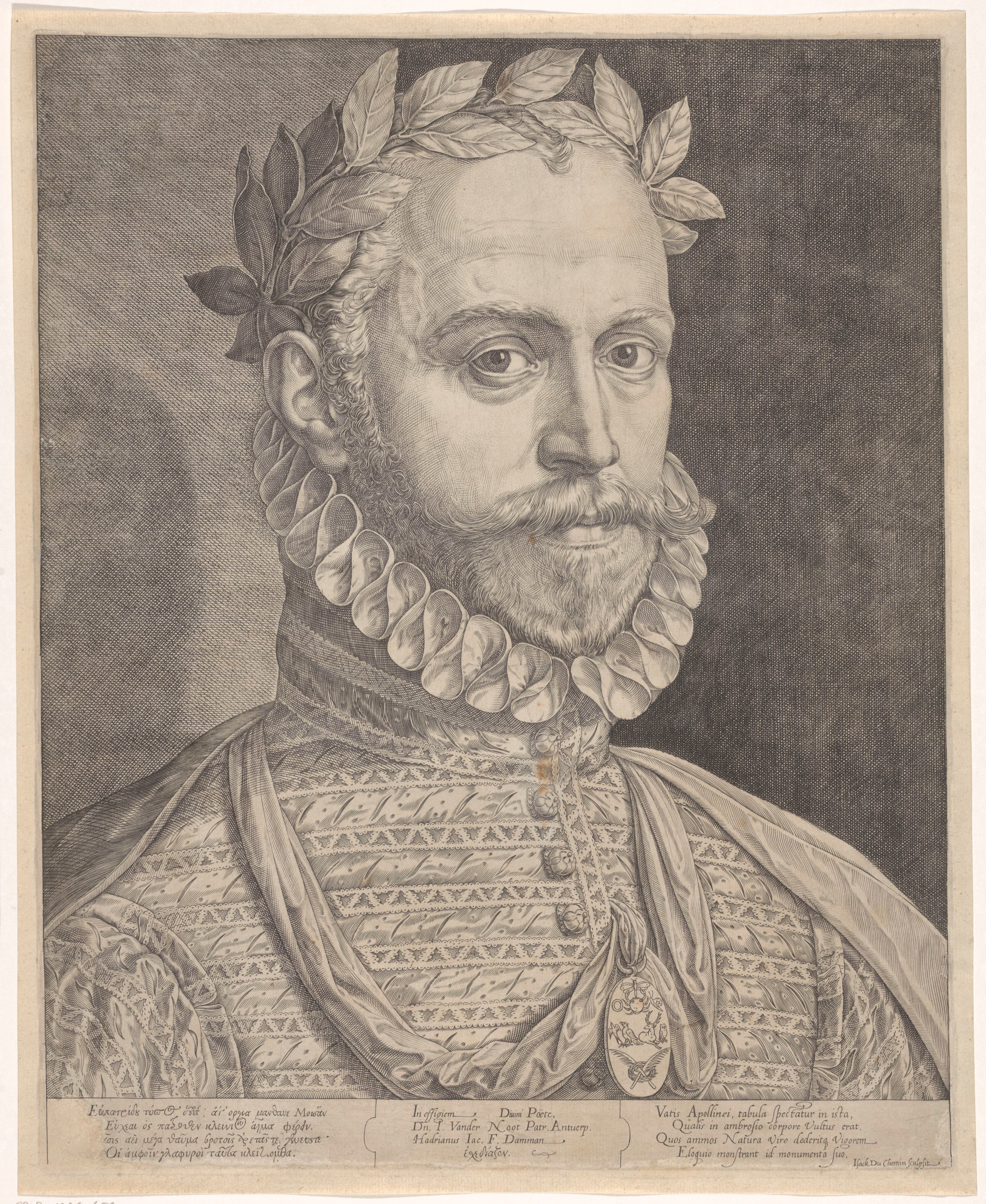 Portret van de dichter Jan Baptista van der Noot
