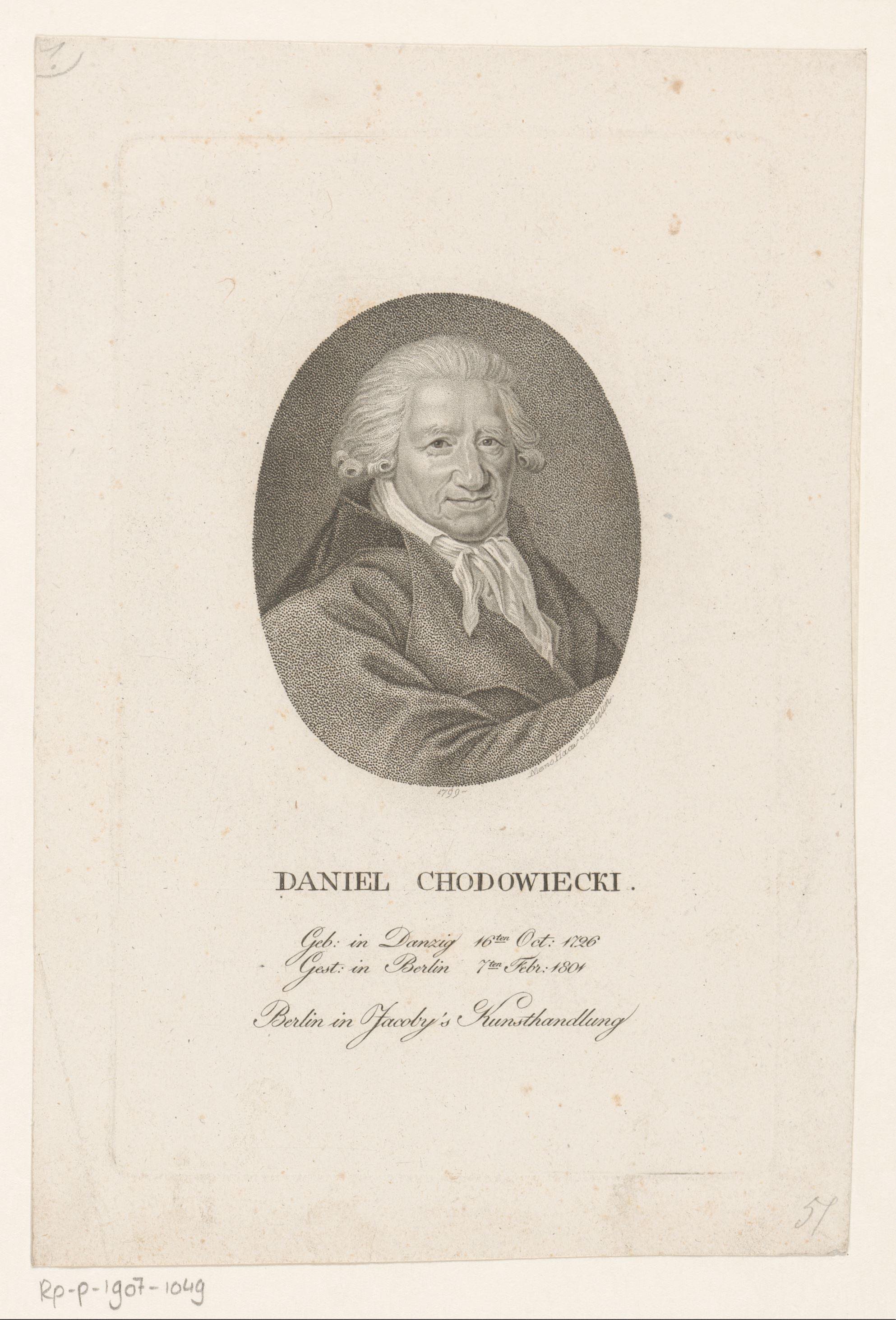 Portret van Daniel Nikolaus Chodowiecki