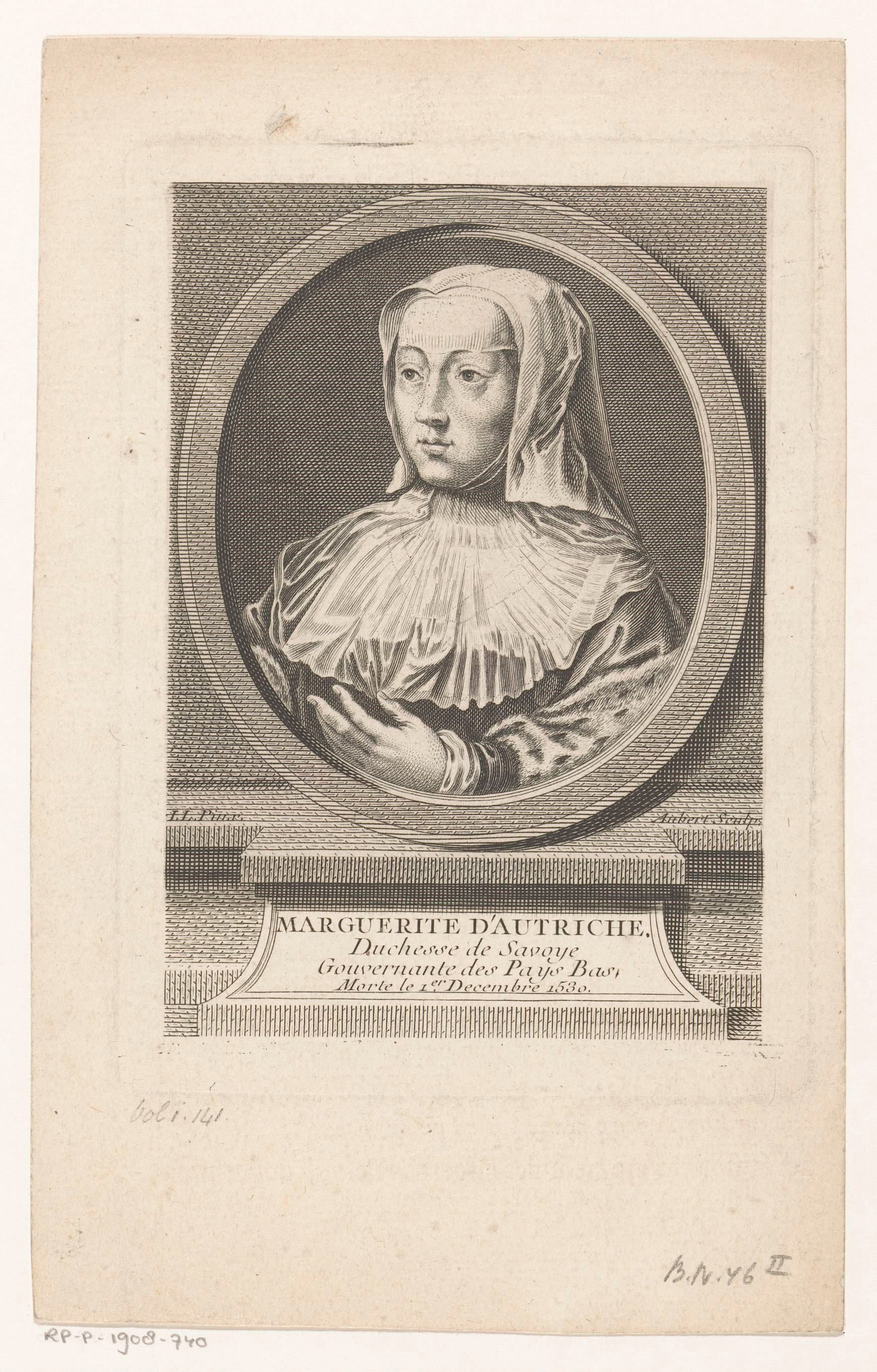 Portret van Margaretha van Oostenrijk