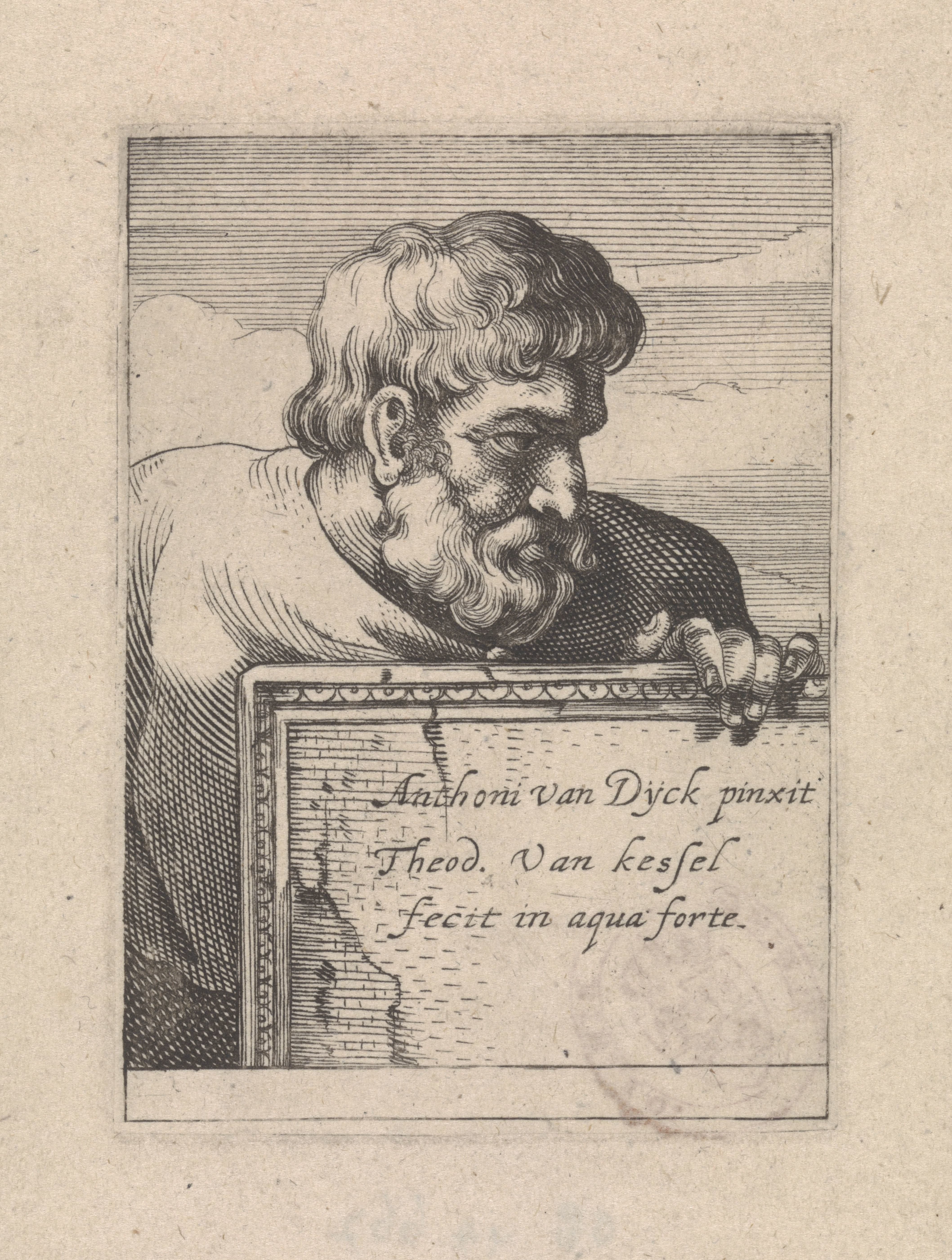 Titelprent met hoofden van apostelen