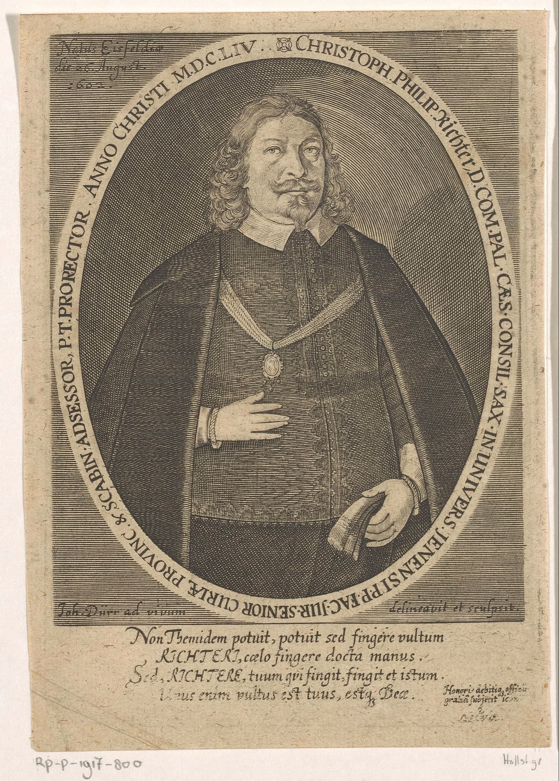 Portret van Christoph Philipp Richter op 52-jarige leeftijd