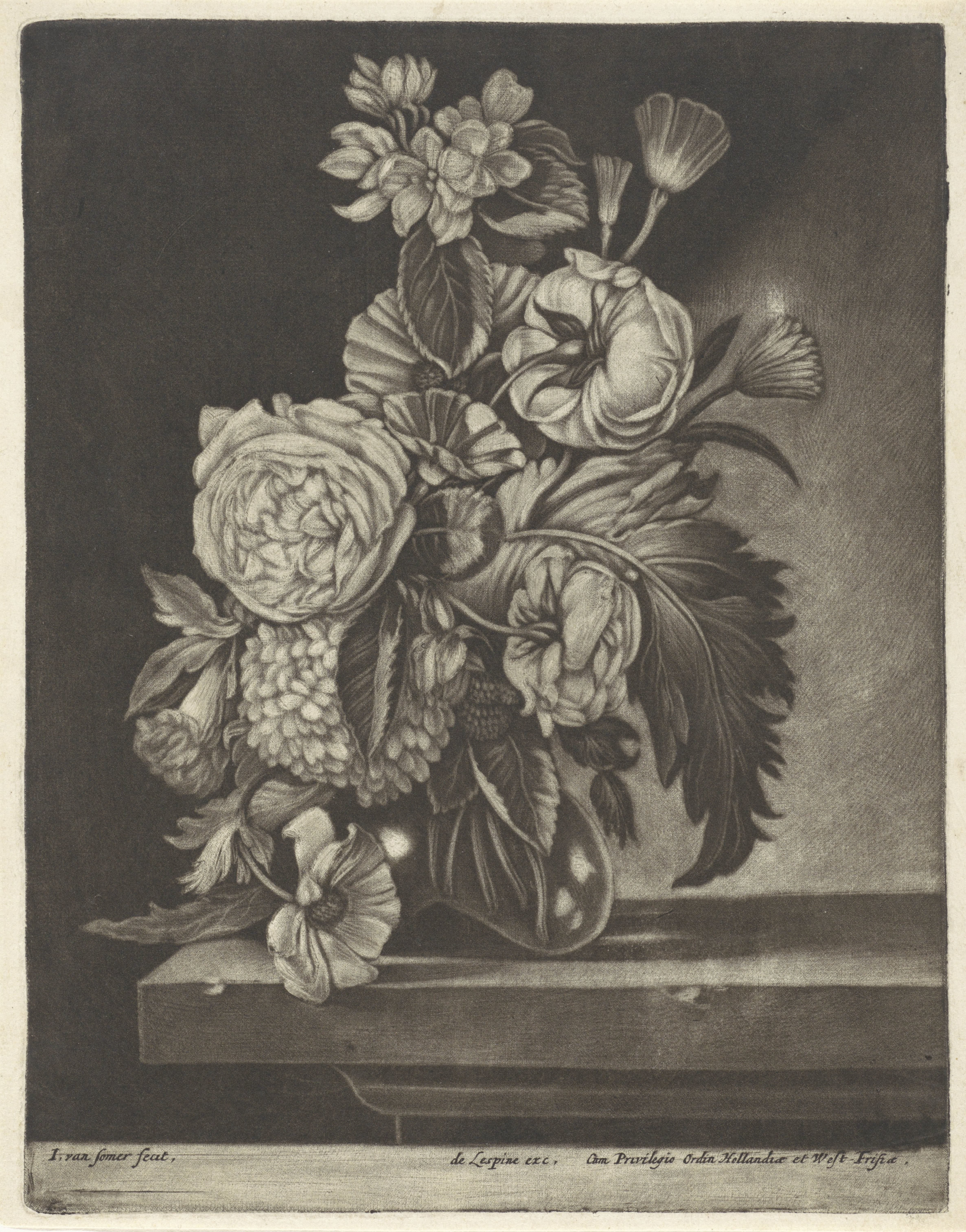 Bloemen in een glazen vaas