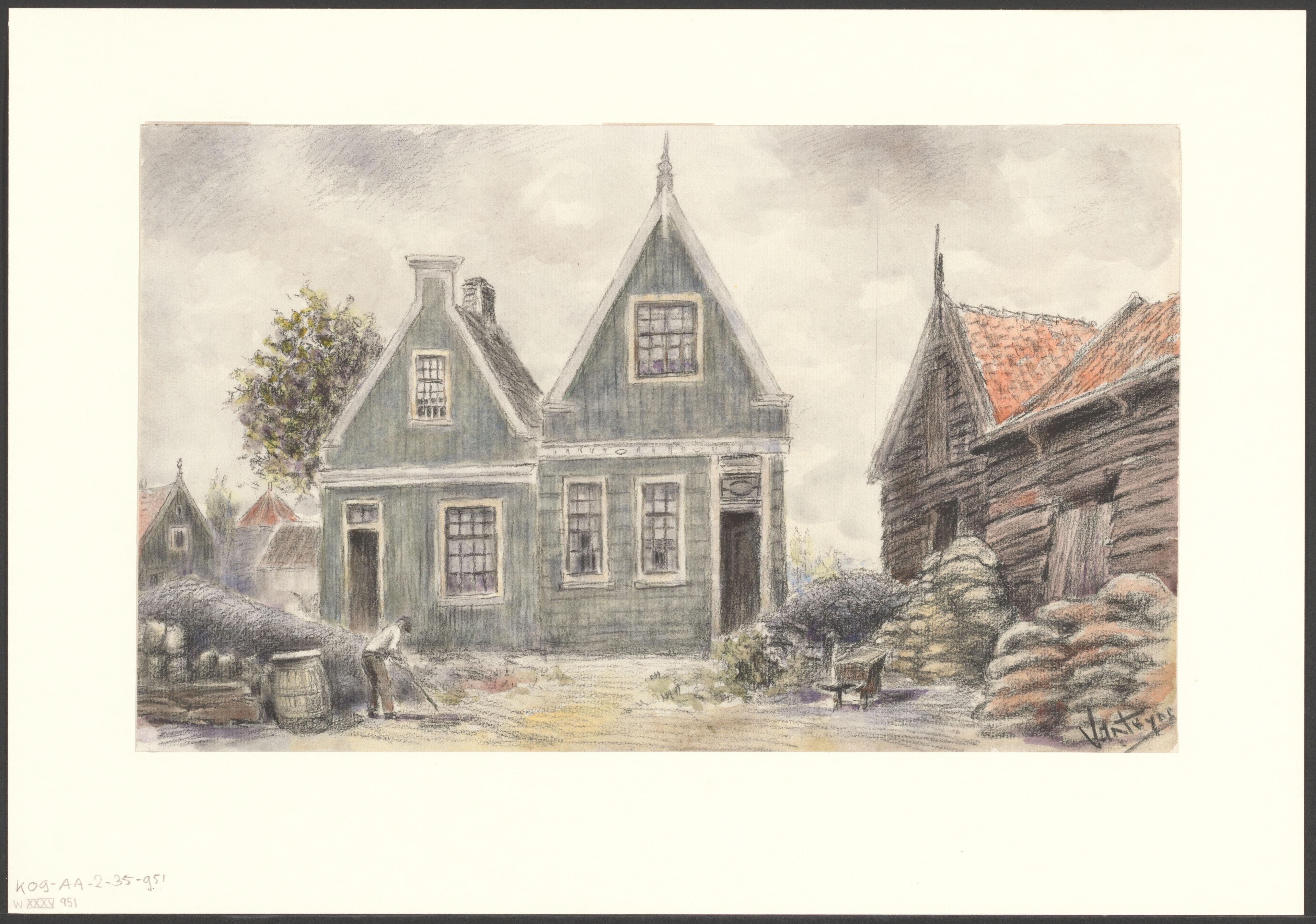Gezicht op het Sluispad te Nieuwendam