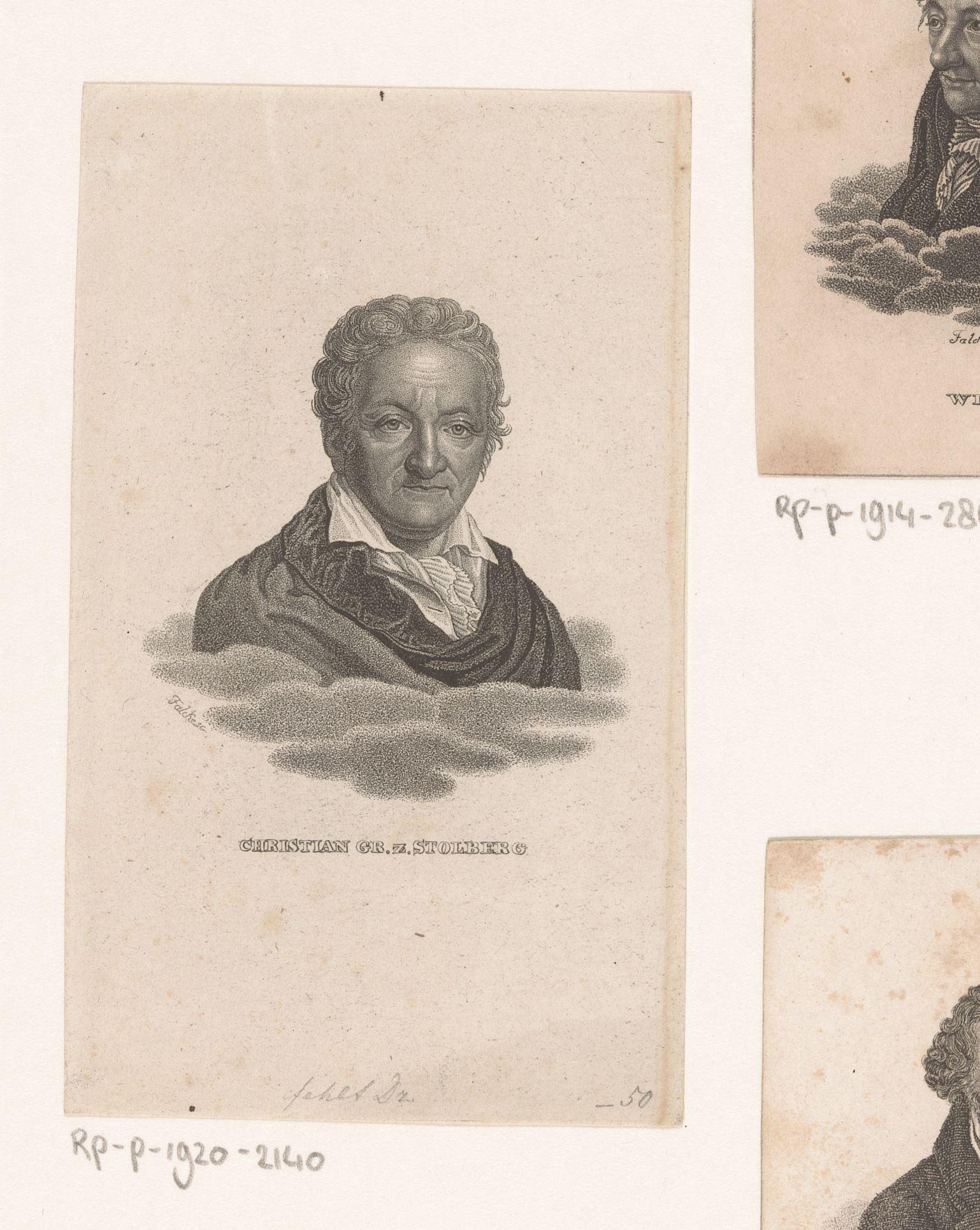Portret van Christian graaf van Stolberg