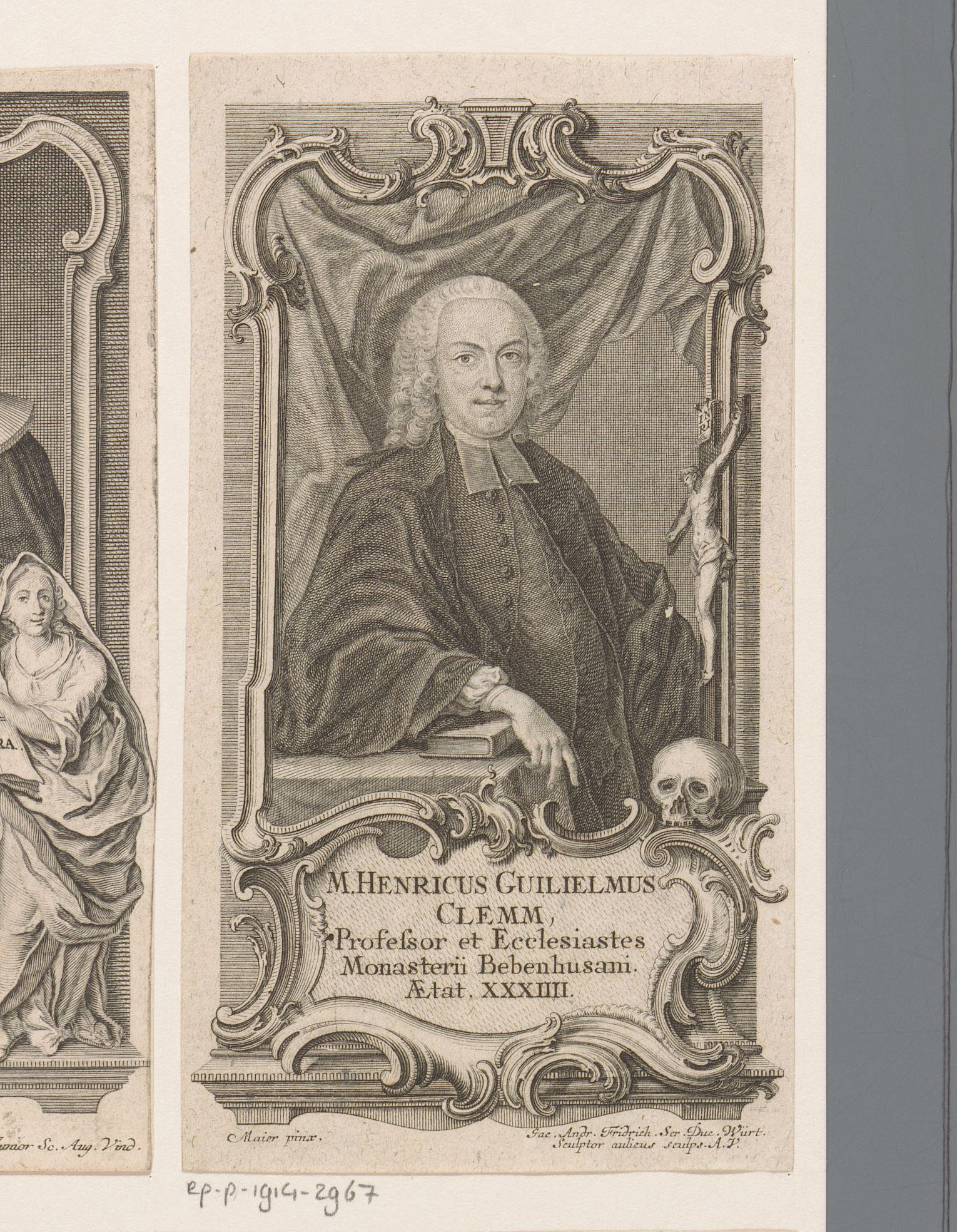 Portret van Heinrich Wilhelm Clemm op 34-jarige leeftijd