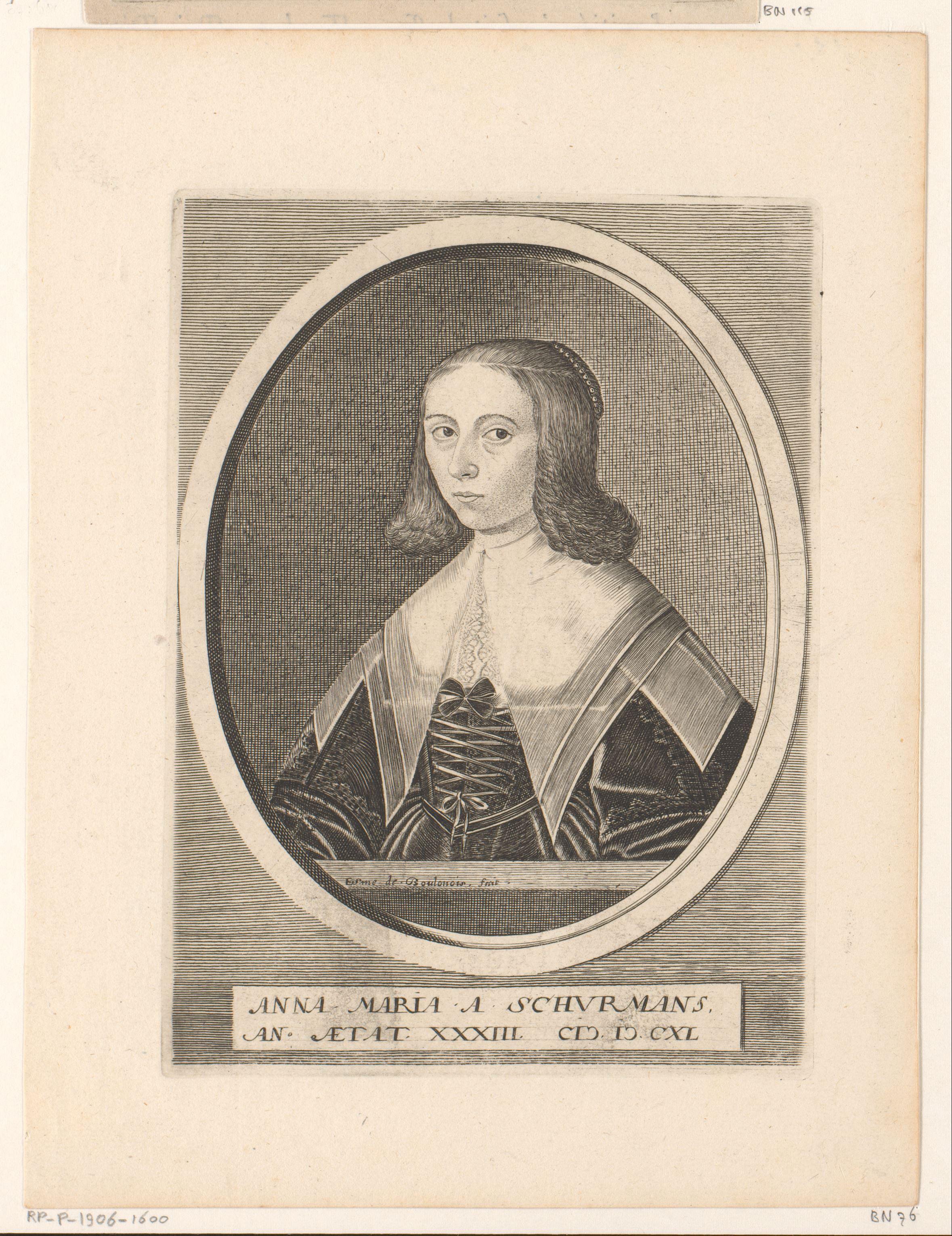 Portret van Anna Maria van Schurman