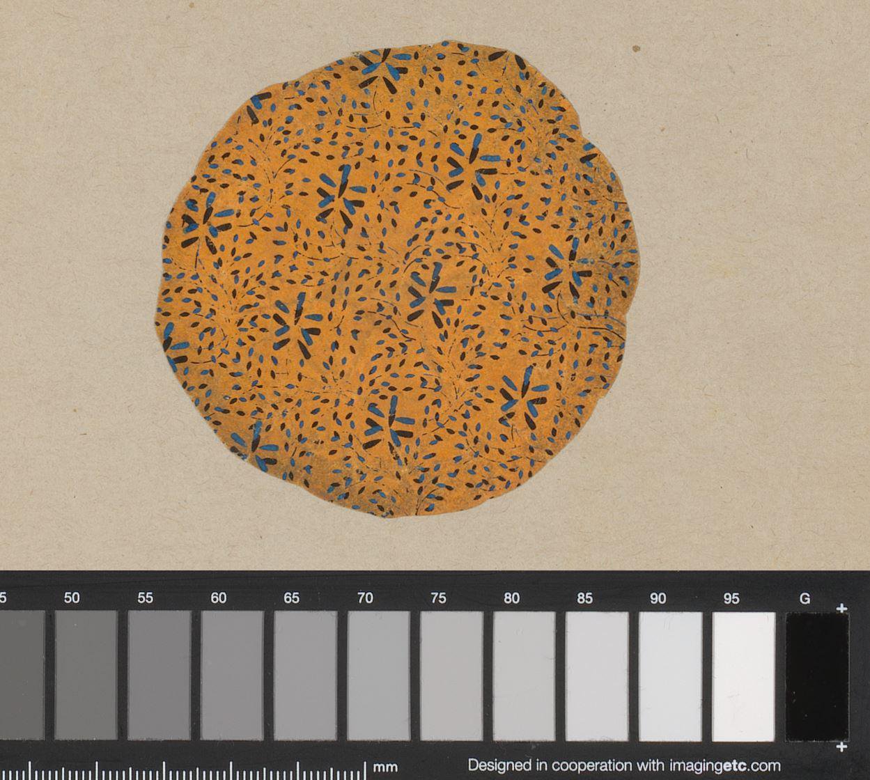 Fragment met strooipatroon van blaadjes