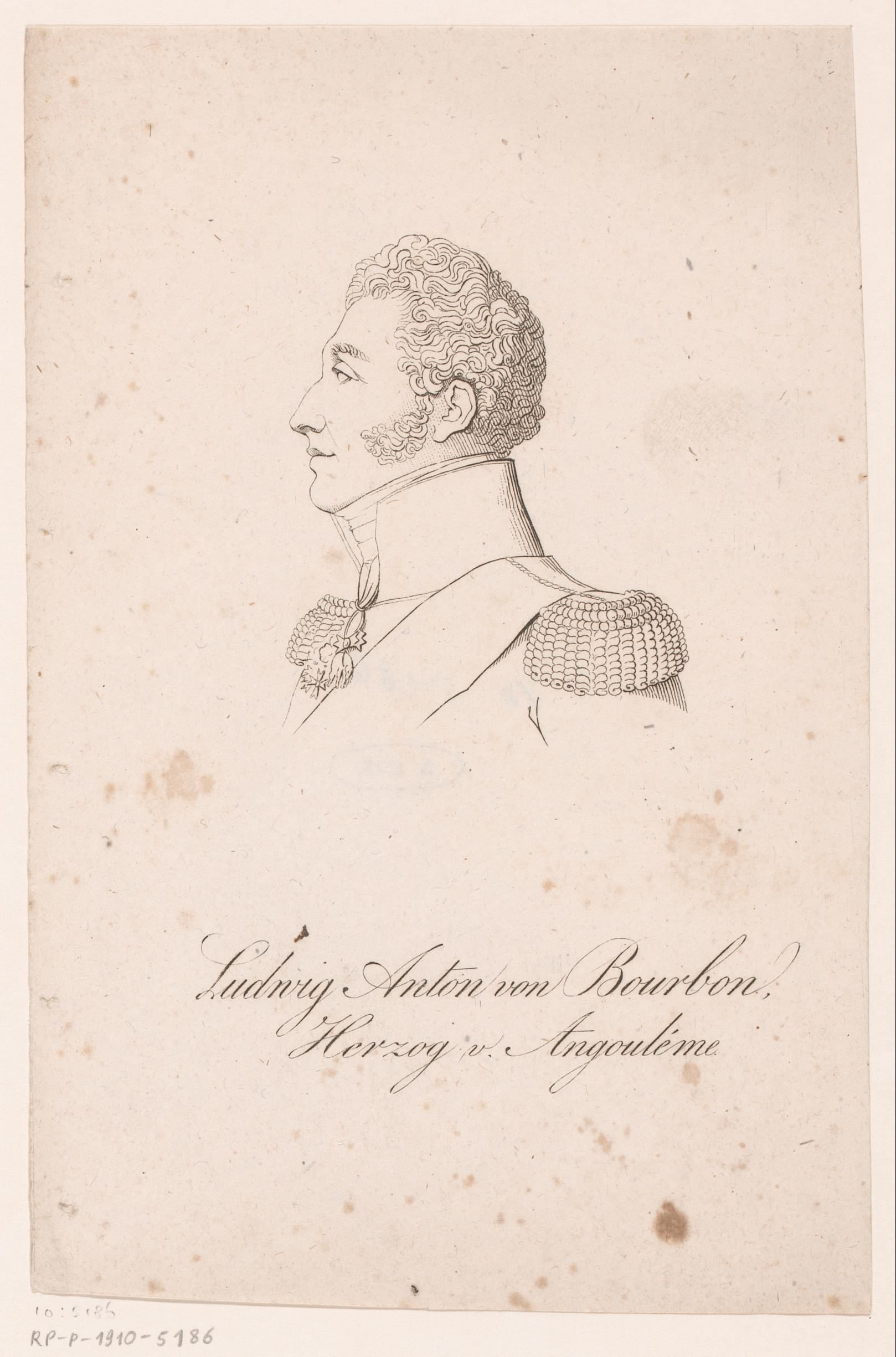 Portret van Lodewijk Anton van Bourbon