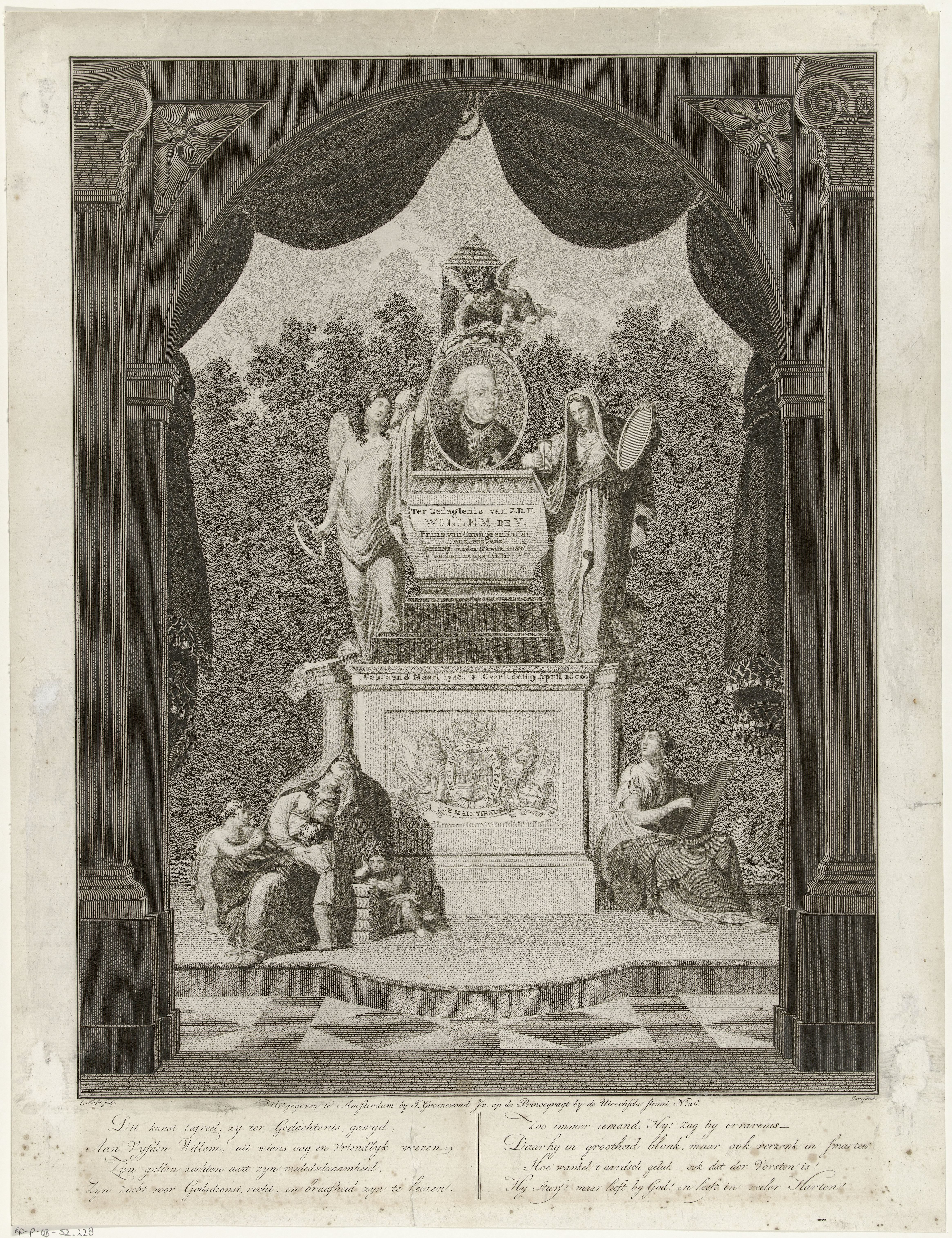 Gedenksteen voor prins Willem V