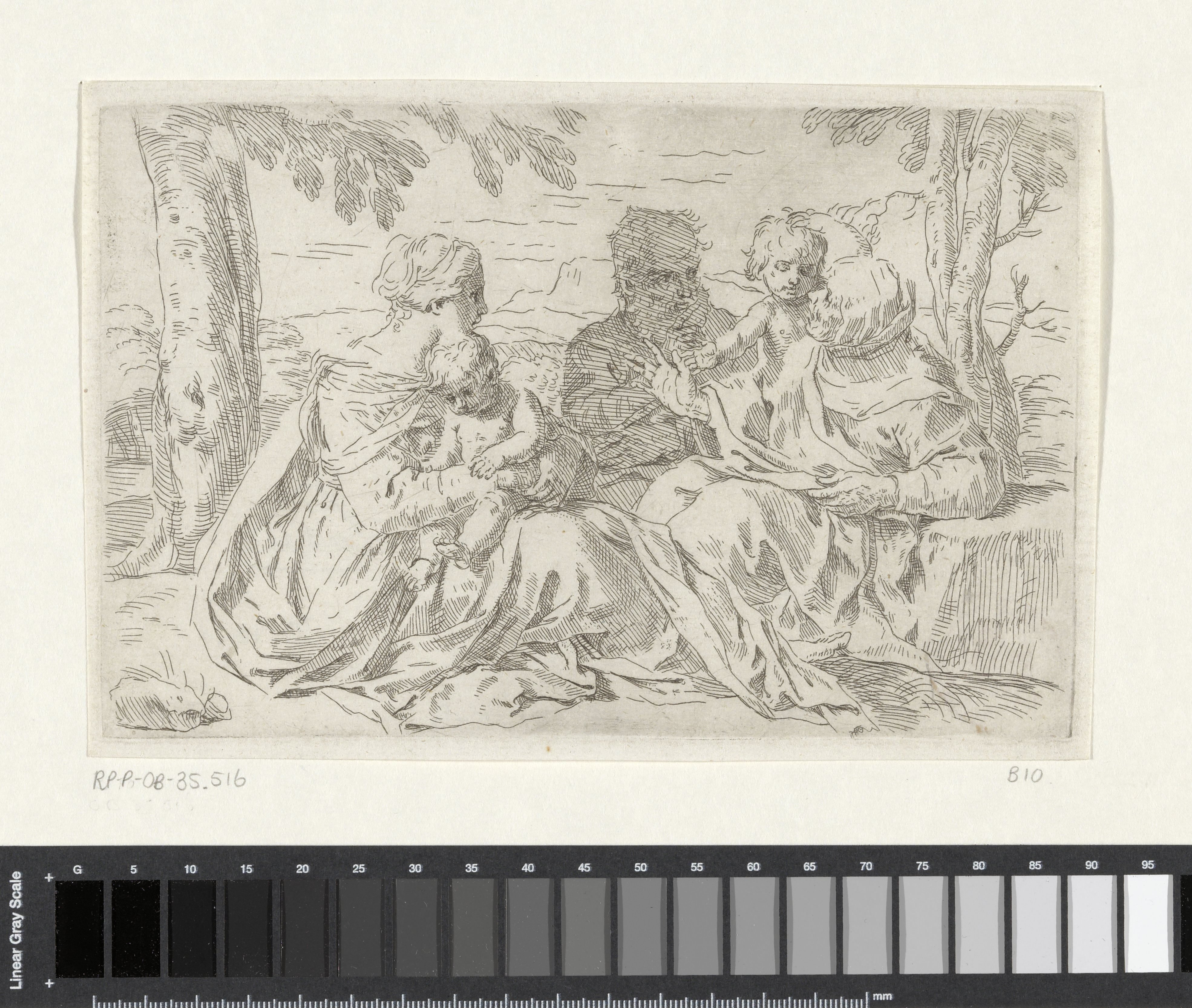Heilige Familie met Elisabet en de jonge Johannes de Doper