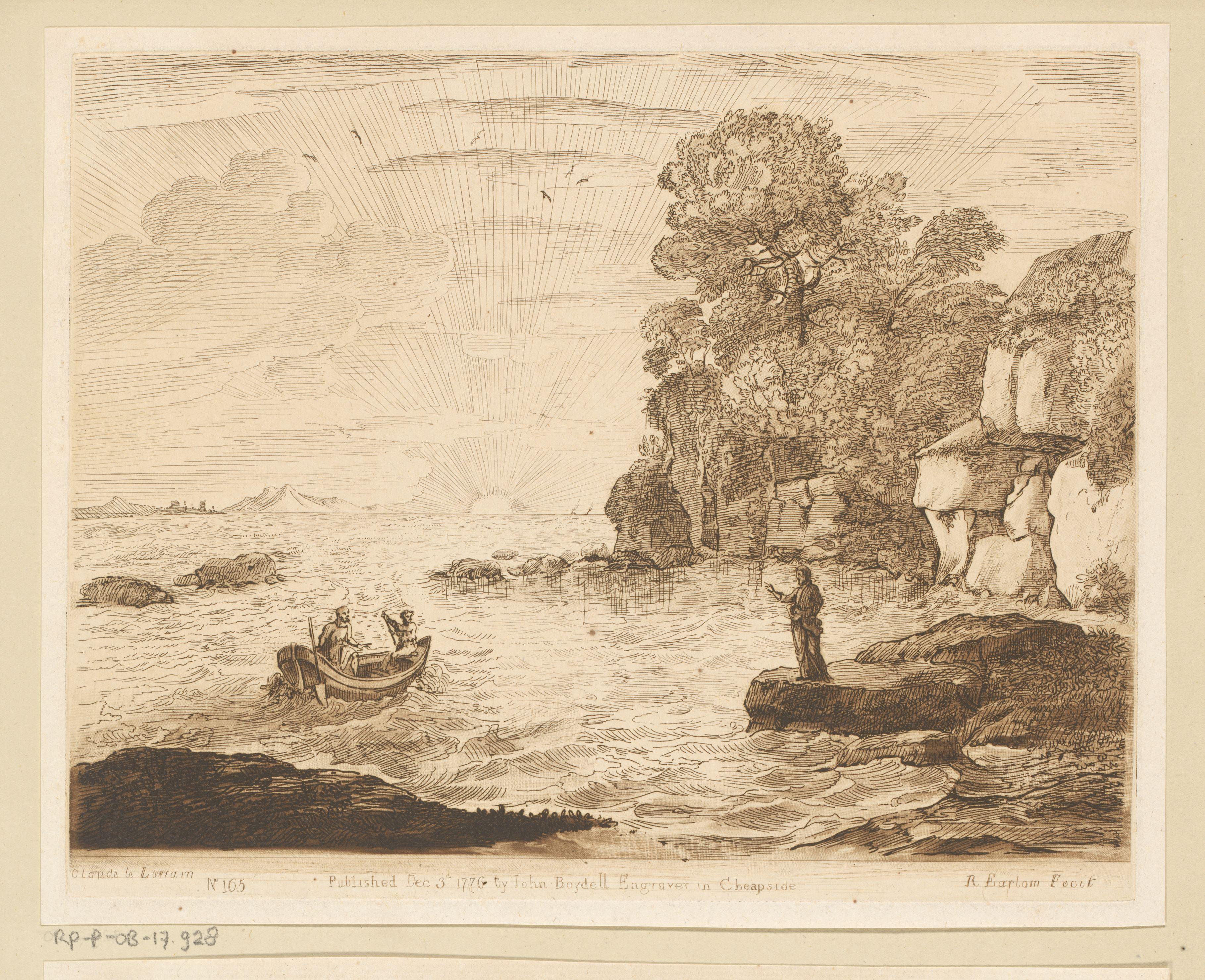 Christus roept Andreas en Petrus vanaf het Meer van Tiberias