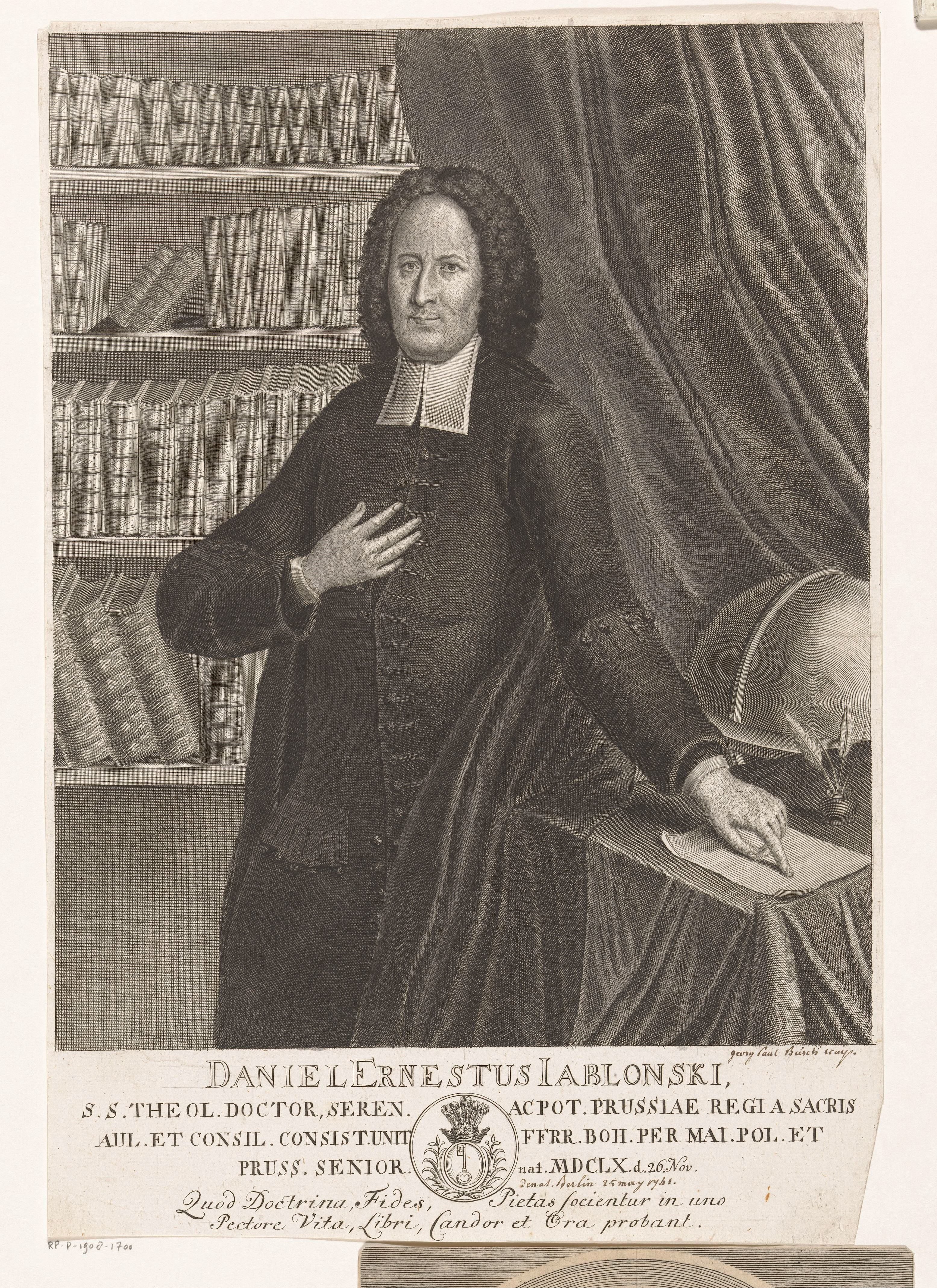 Portret van Daniel Ernst Jablonski