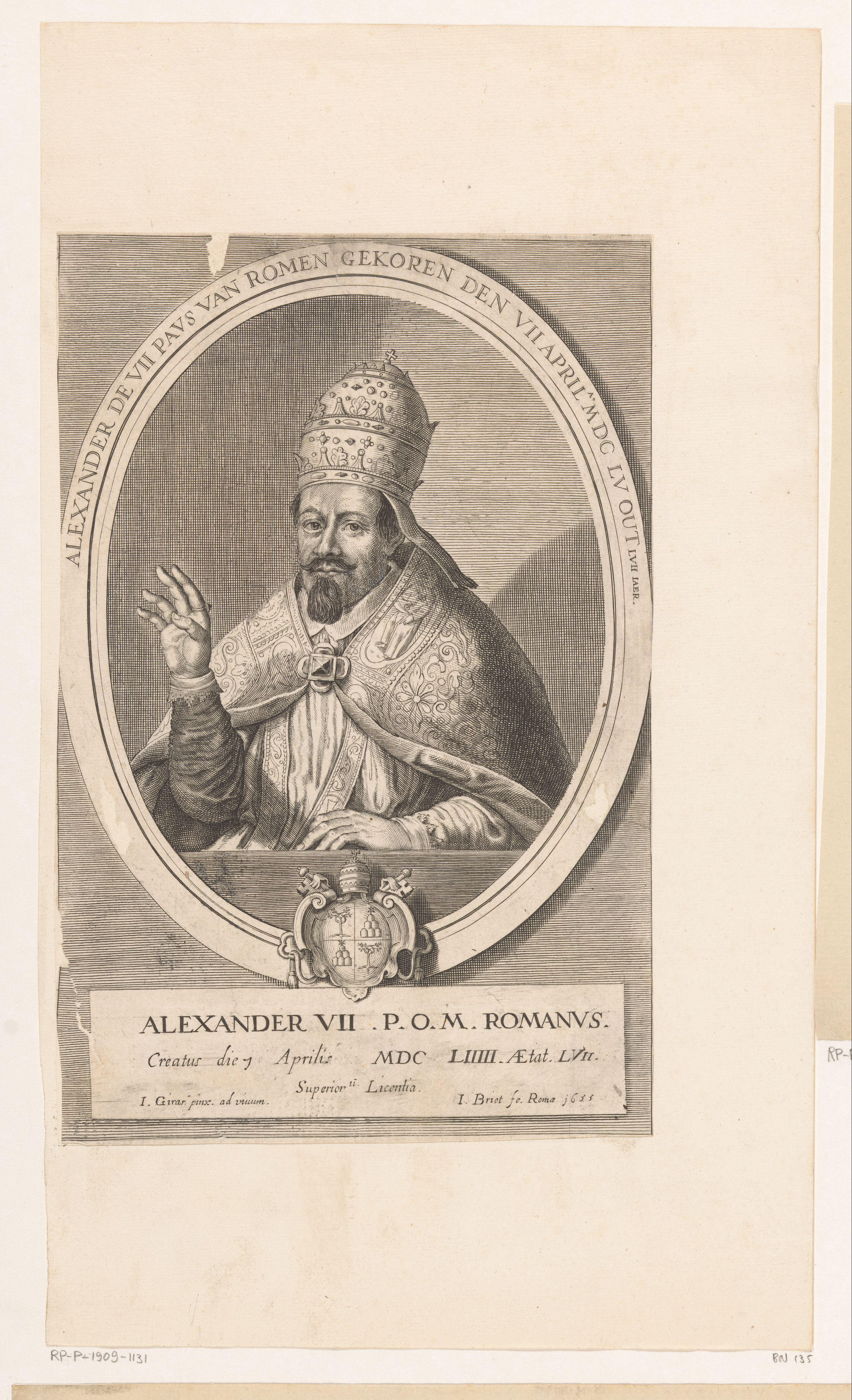 Portret van Paus Alexander VII