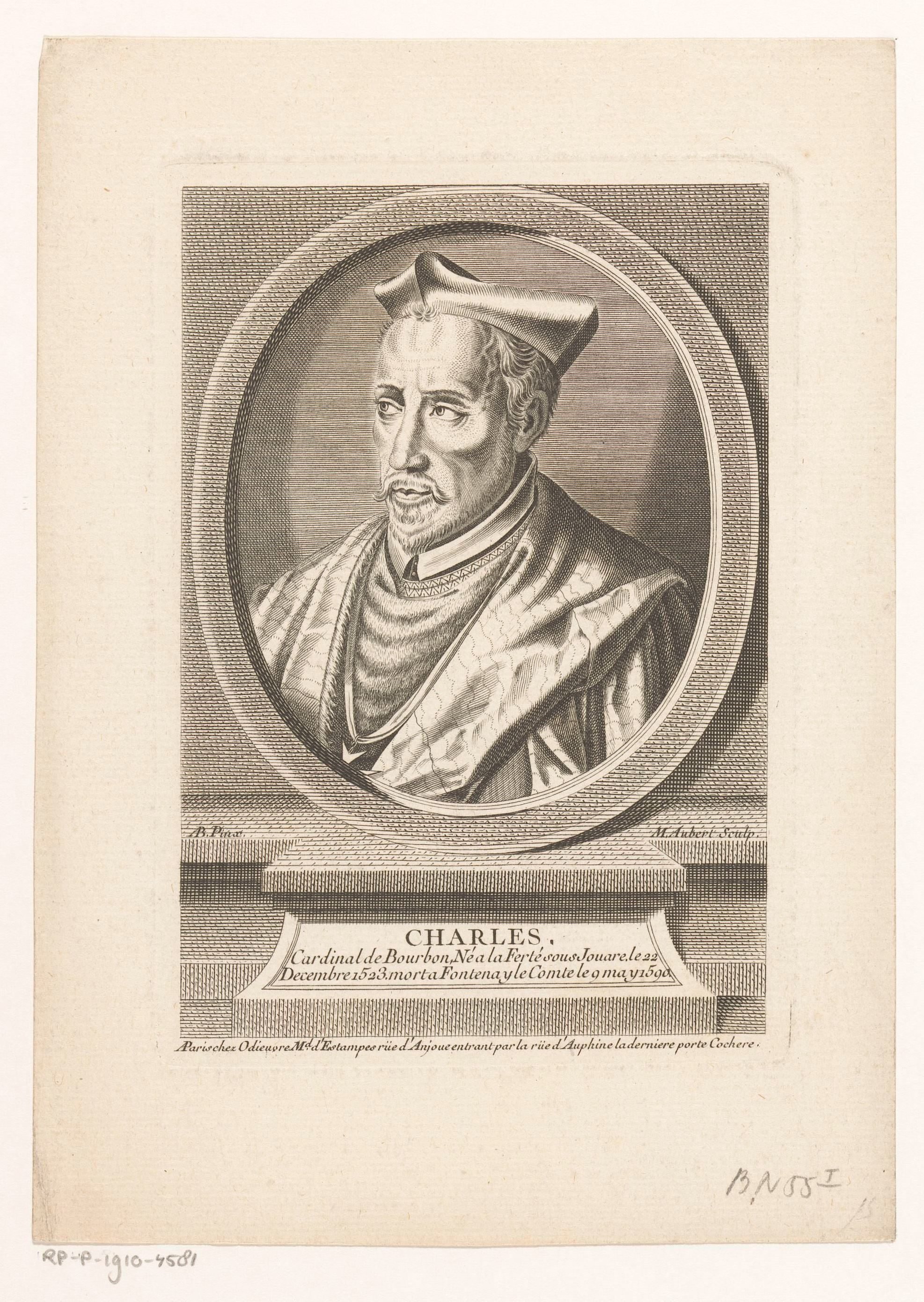 Portret van kardinaal Charles de Bourbon