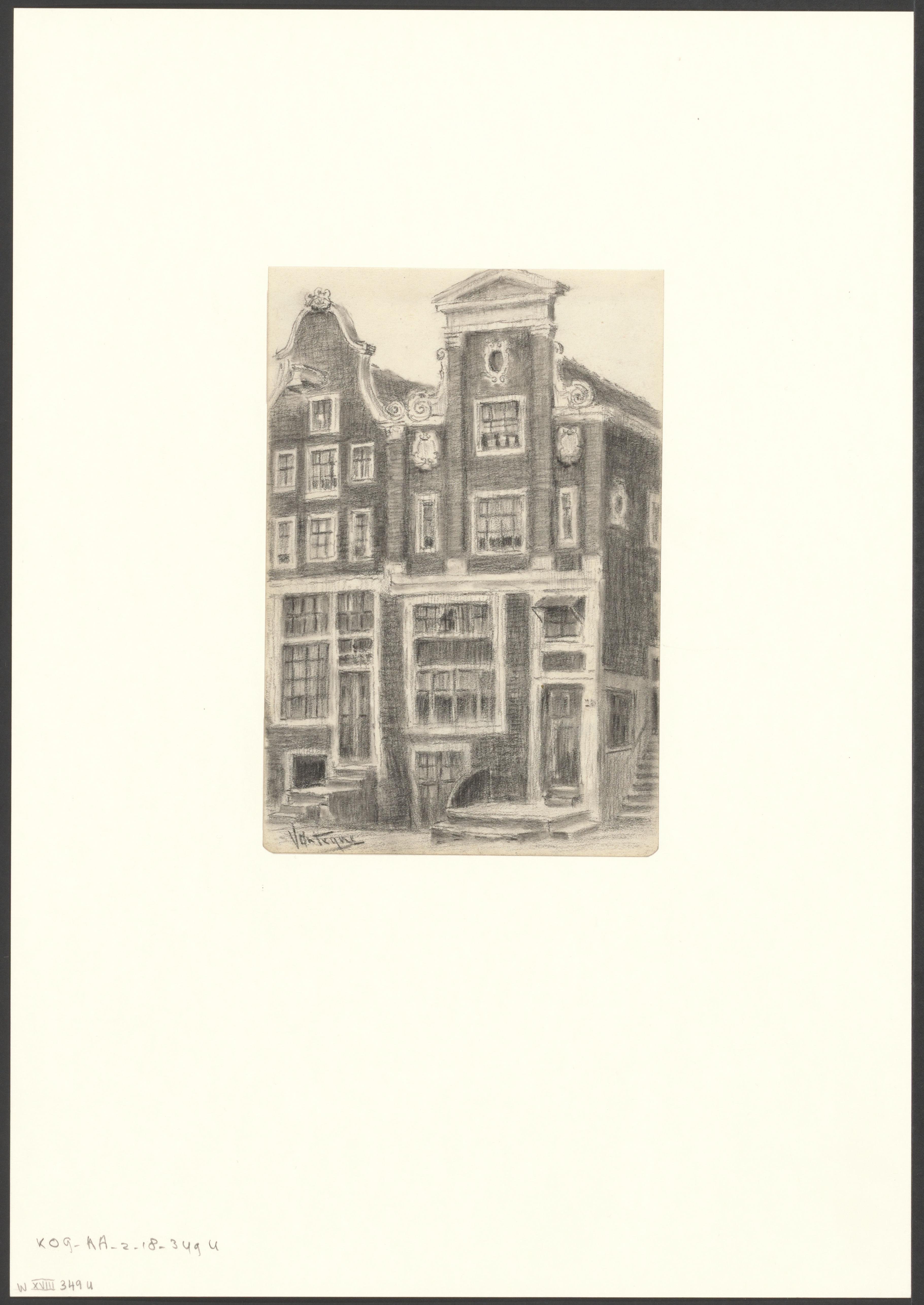 Gezicht op panden aan de Brouwersgracht
