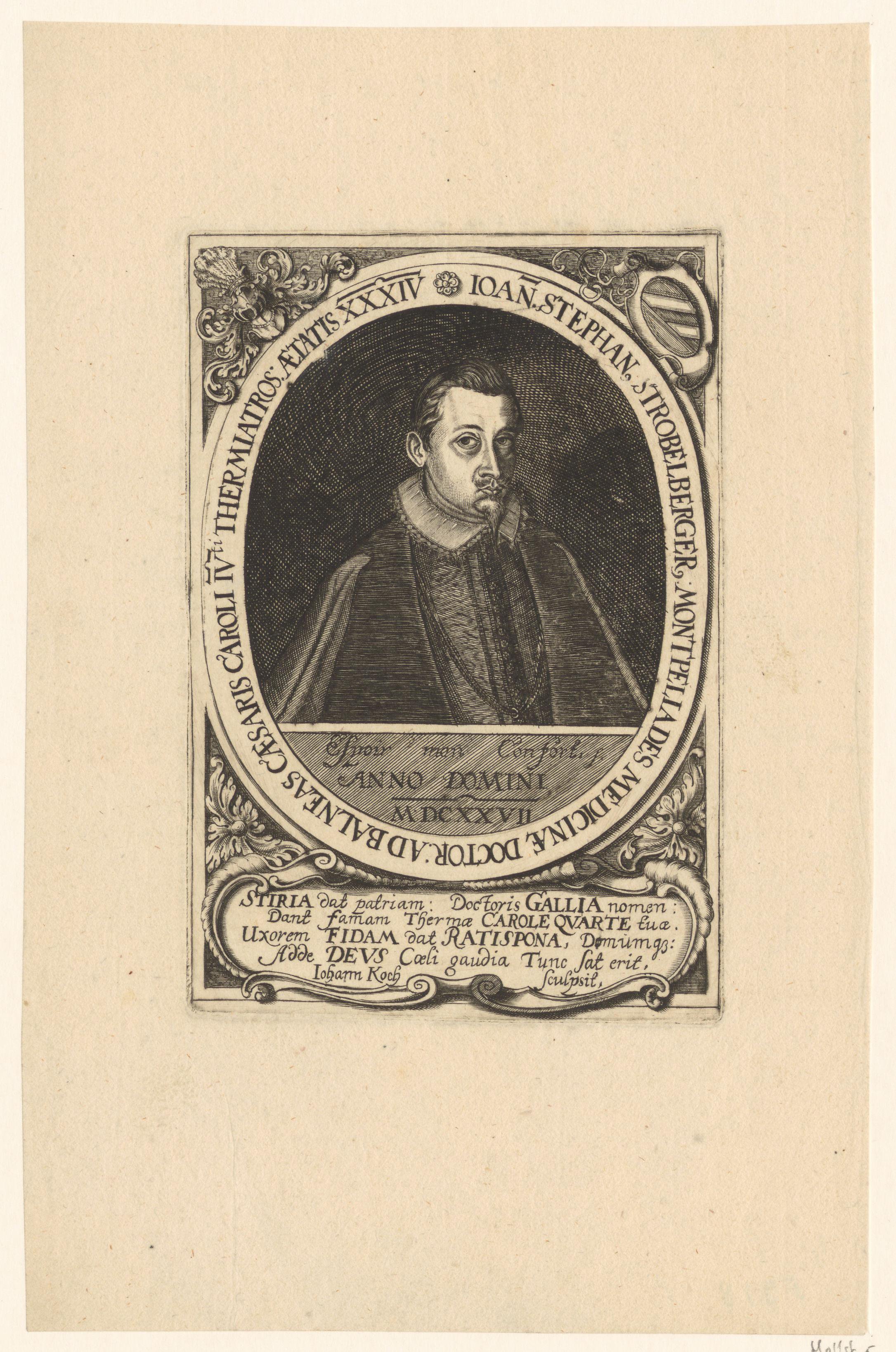Portret van Johann Stephan Strobelberger op 34-jarige leeftijd