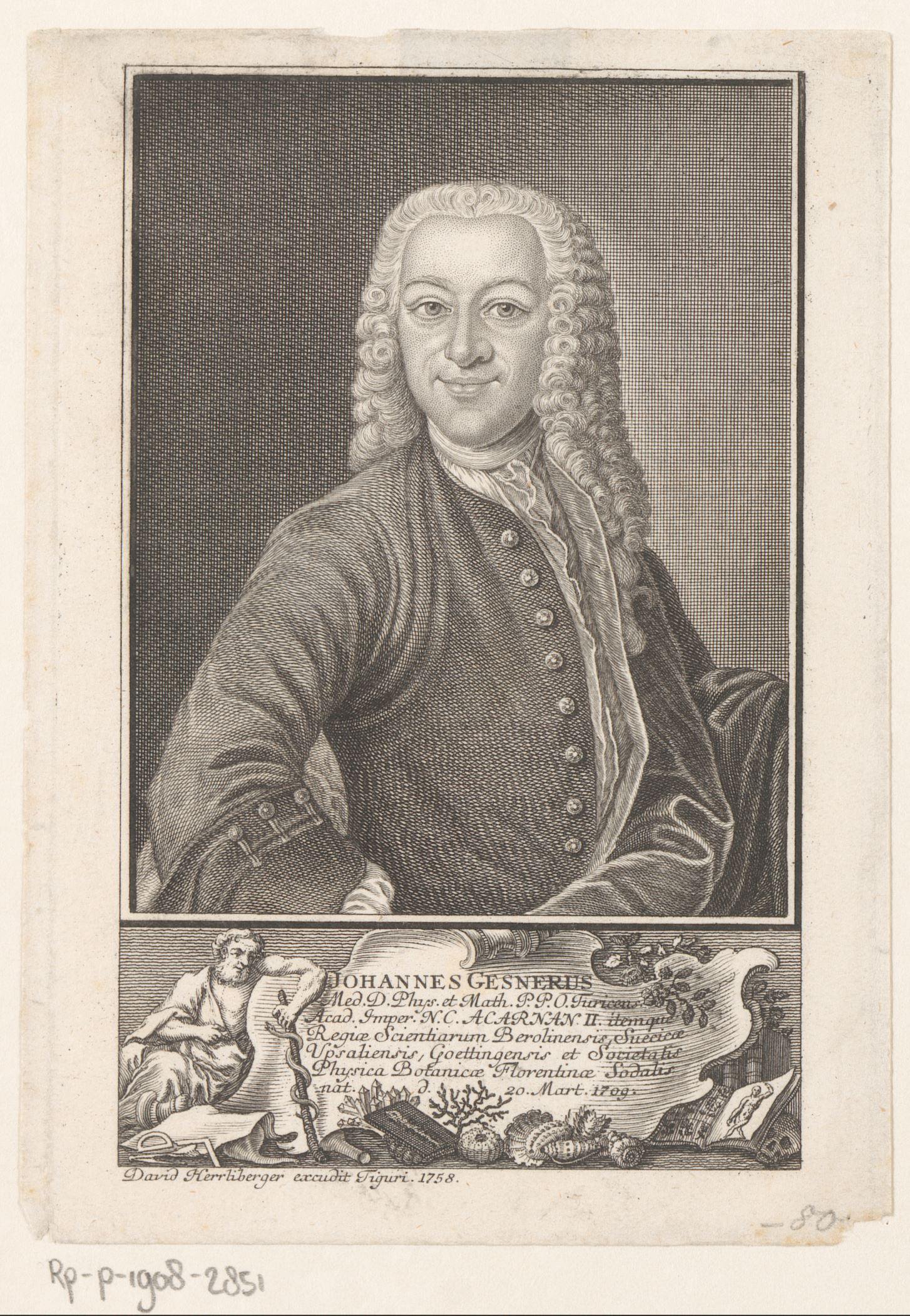Portret van Johannes Gessner