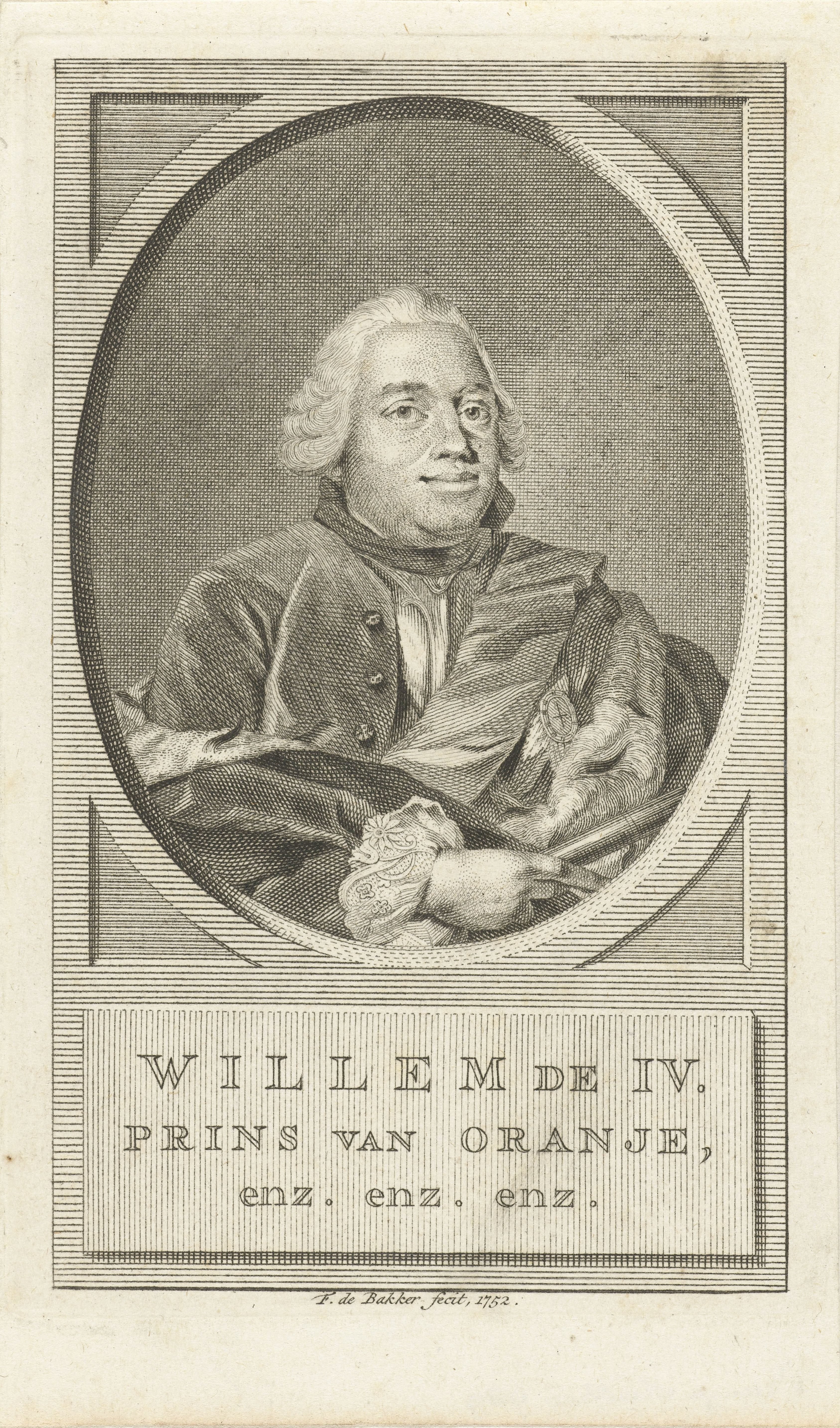 Portret van Willem IV prins van Oranje-Nassau