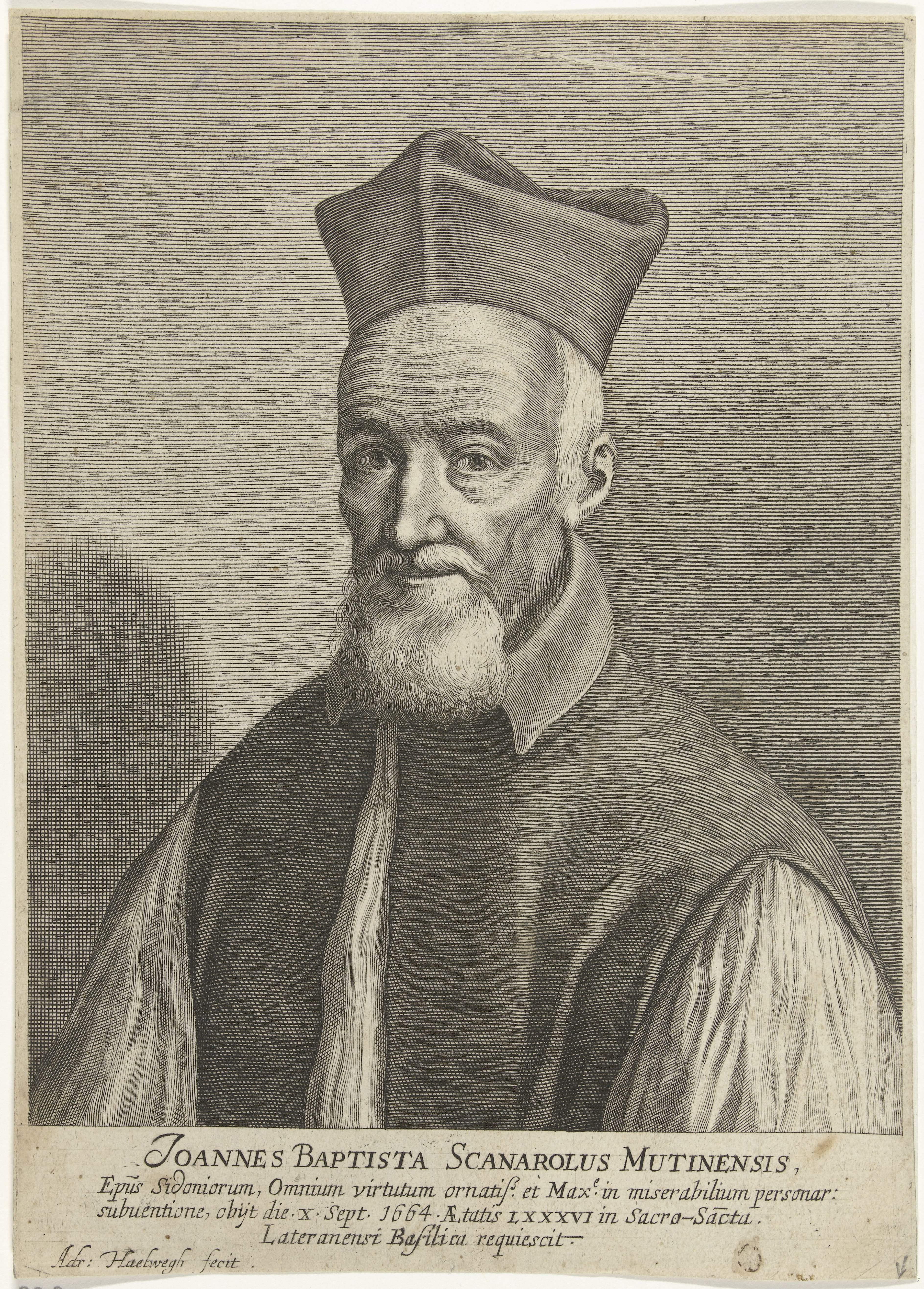 Portret van Johannes Baptist Scanaroli