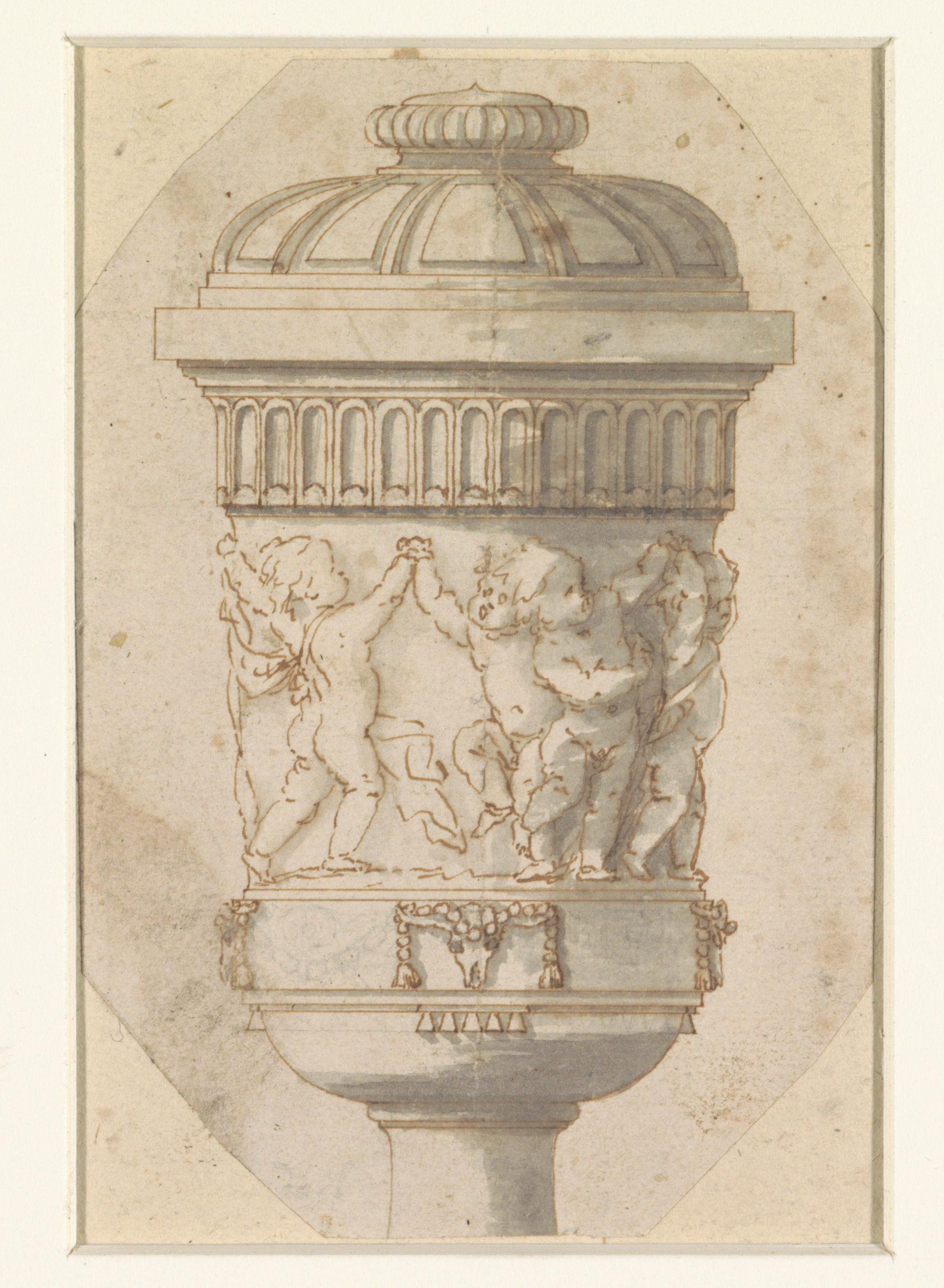 Vaas met putti